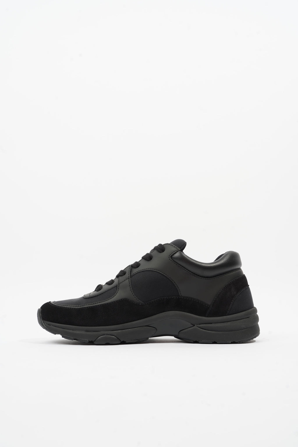 Chanel CC Logo Black Suede EU 37.5 UK 4.5