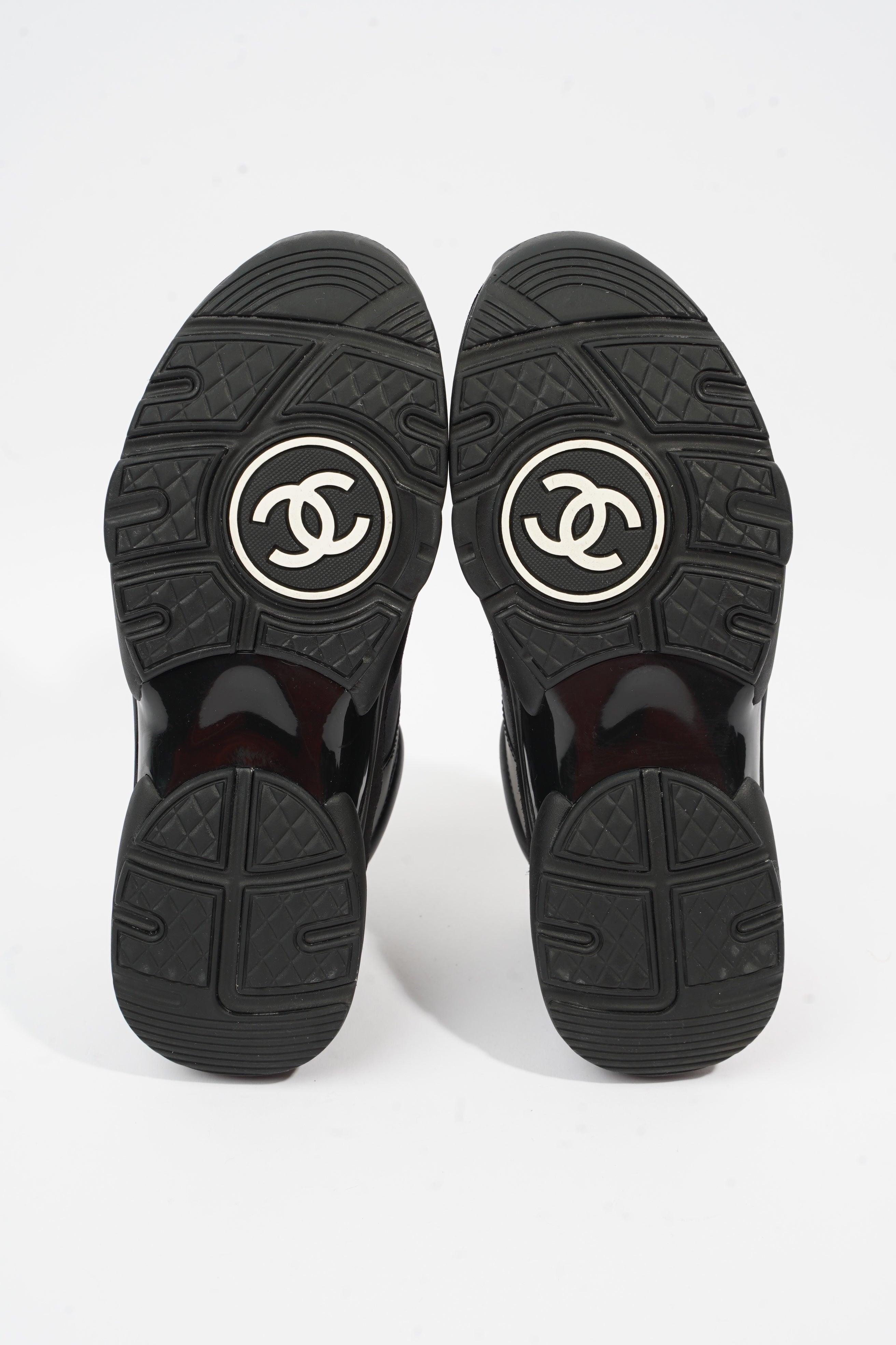 Chanel CC Logo Black Suede EU 37.5 UK 4.5