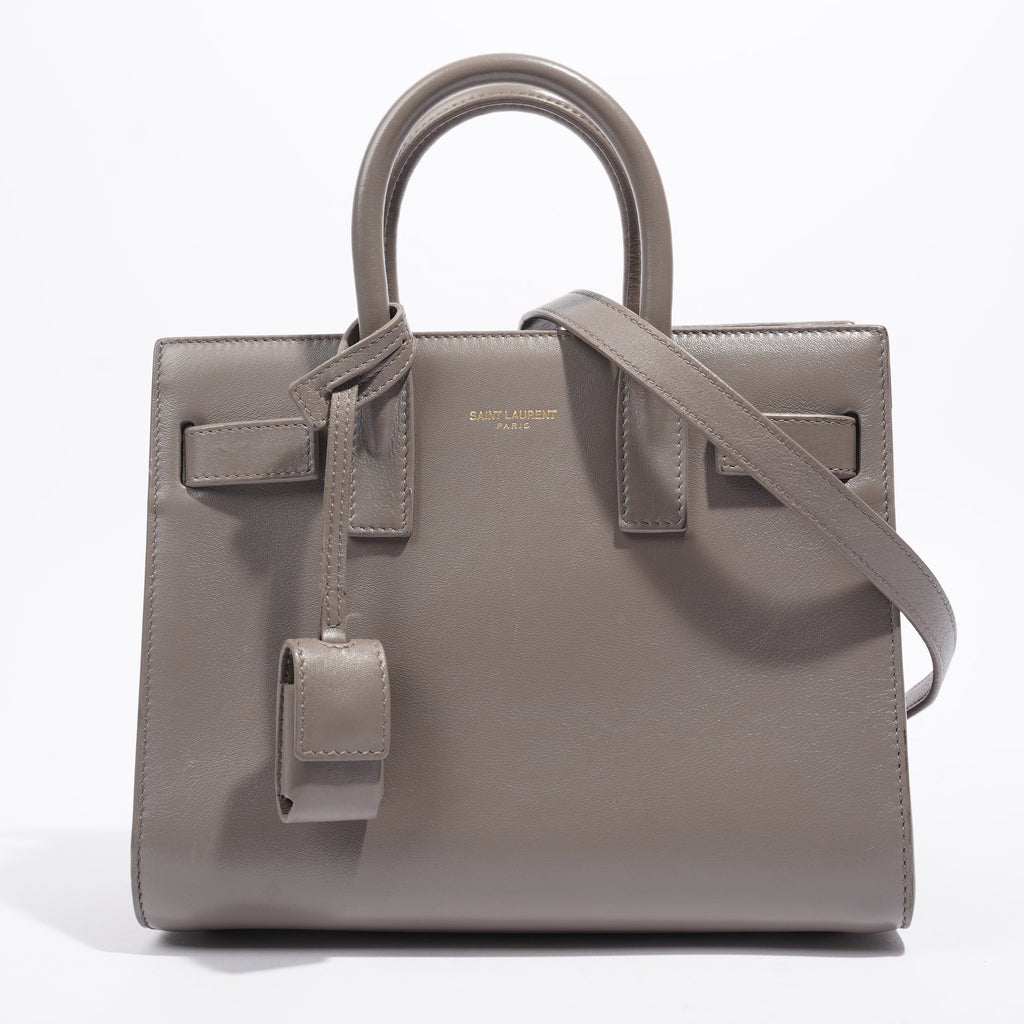 Saint Laurent Sac De Jour Grey Leather Nano