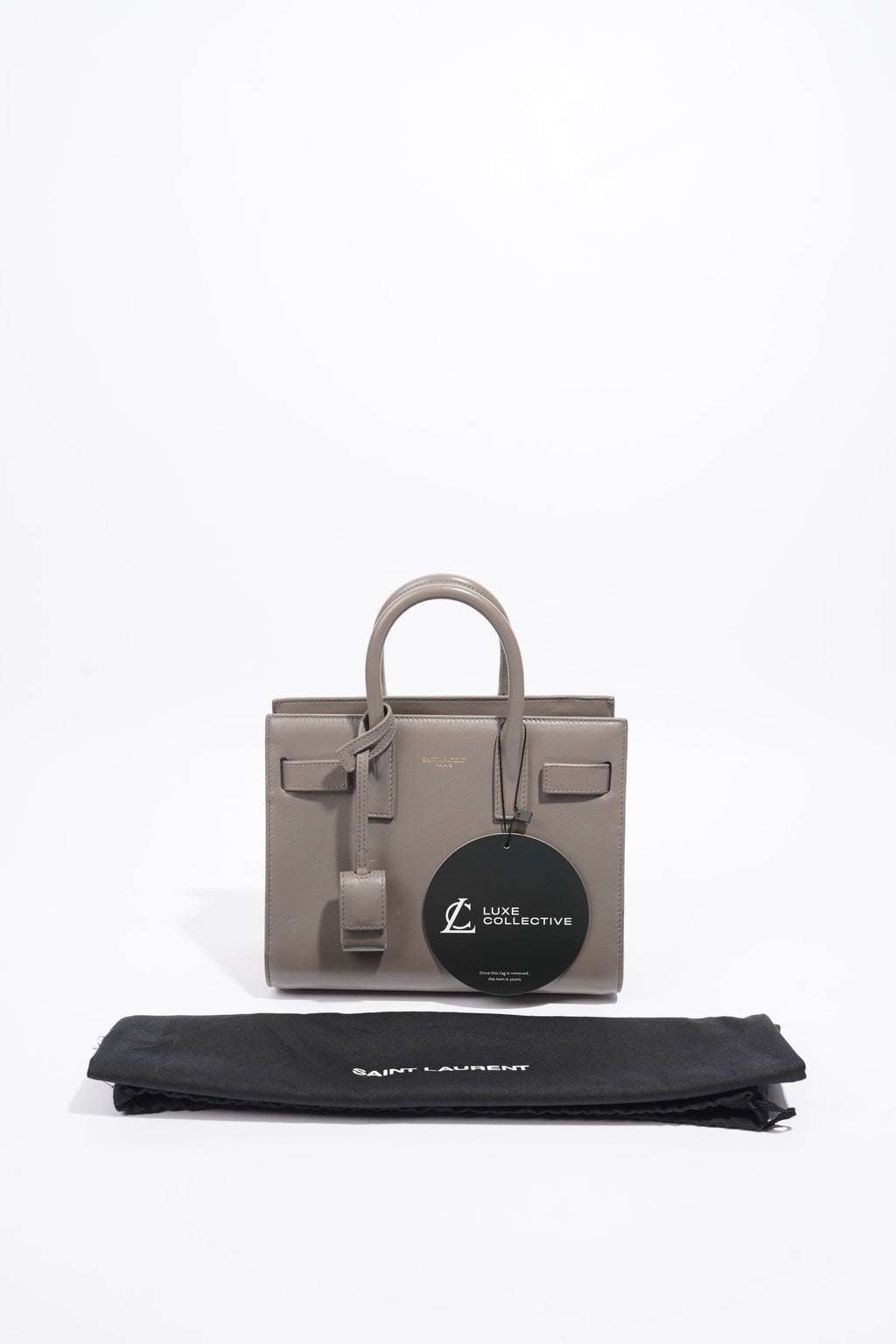 Saint Laurent Sac De Jour Grey Leather Nano