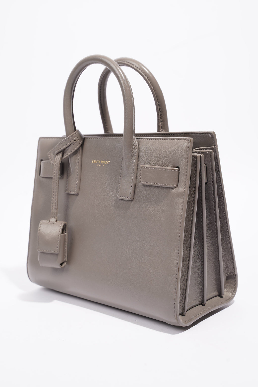 Saint Laurent Sac De Jour Grey Leather Nano