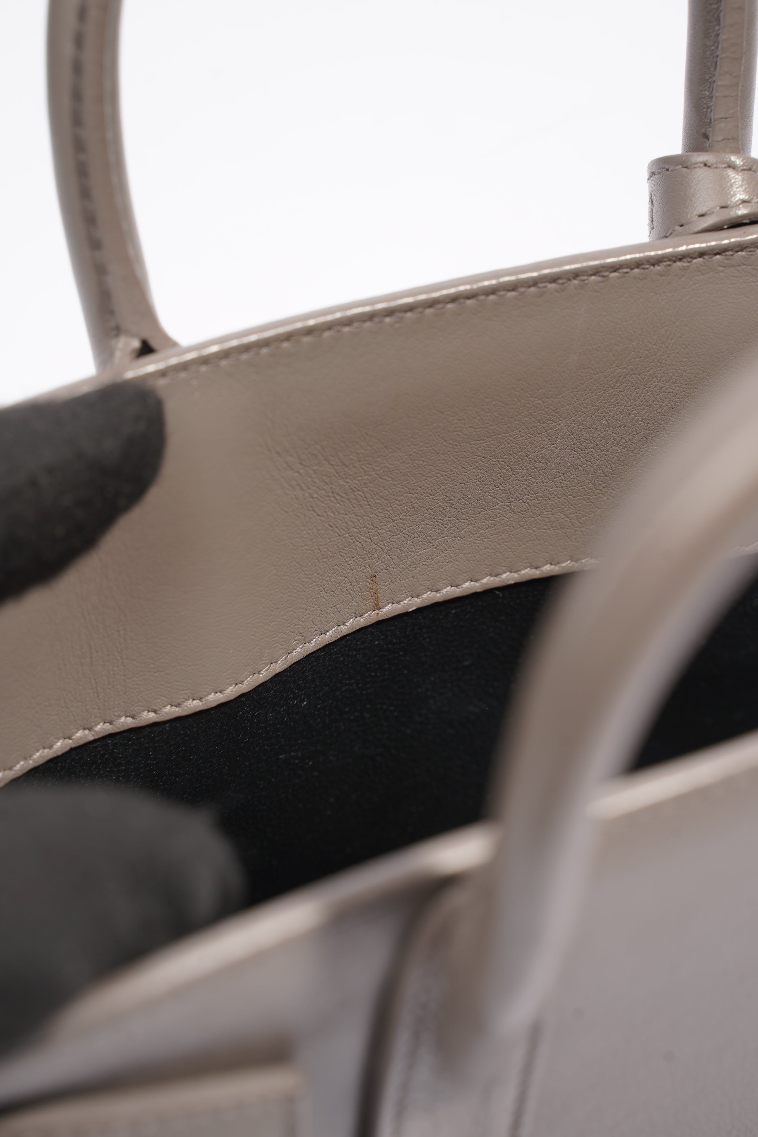 Saint Laurent Sac De Jour Grey Leather Nano