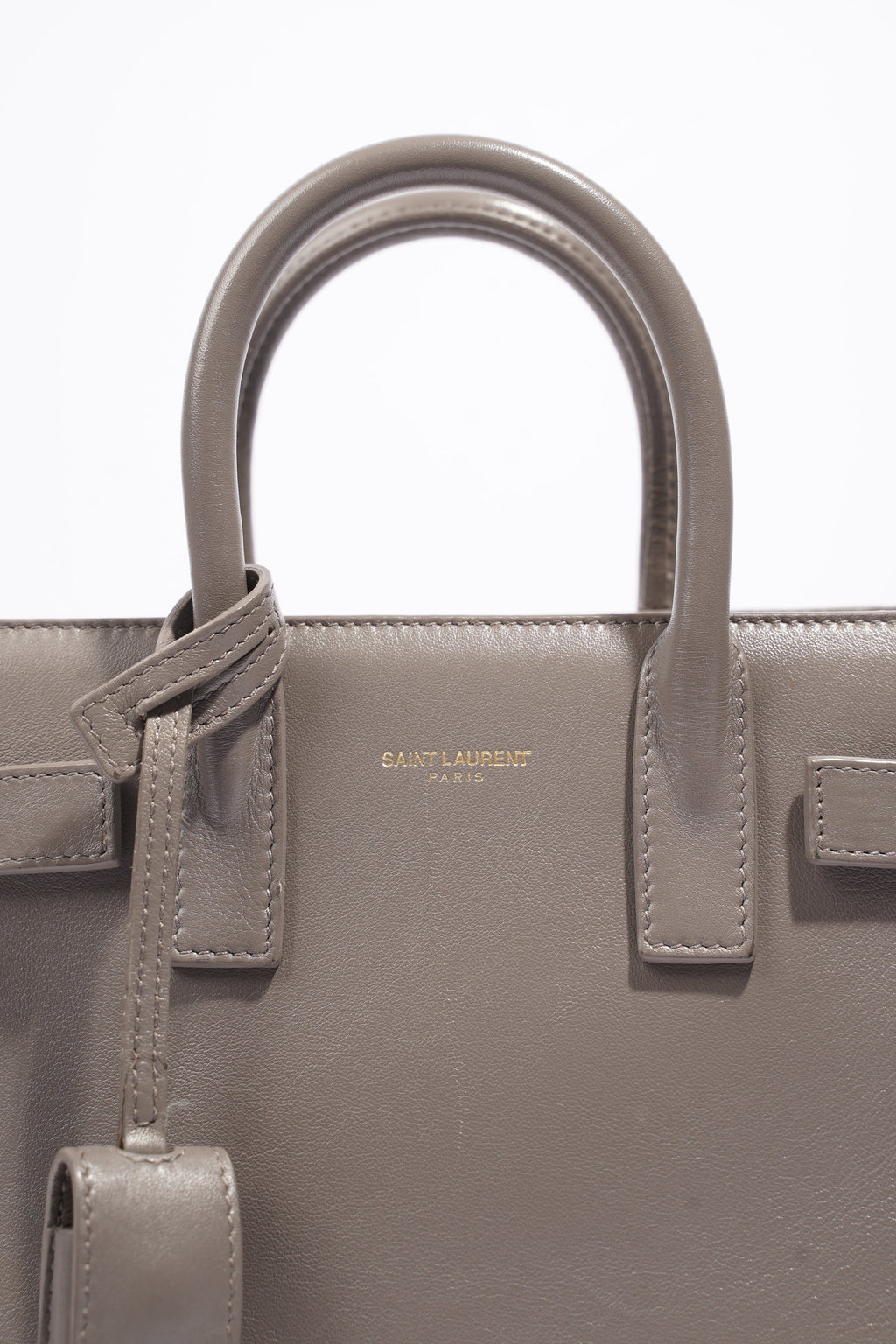 Saint Laurent Sac De Jour Grey Leather Nano