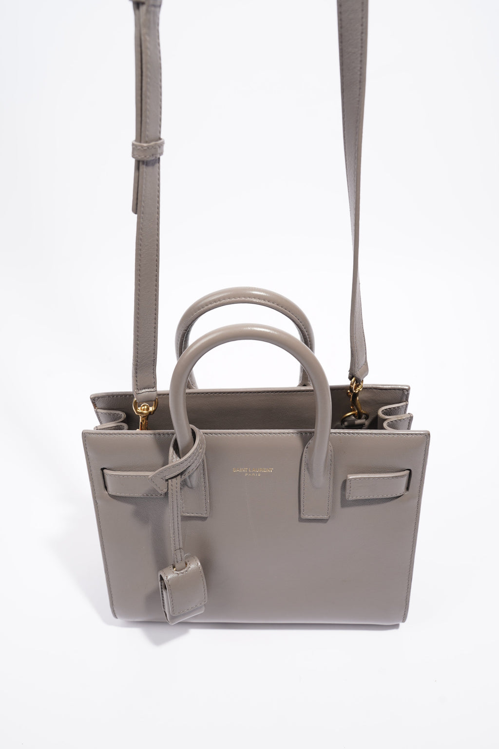 Saint Laurent Sac De Jour Grey Leather Nano