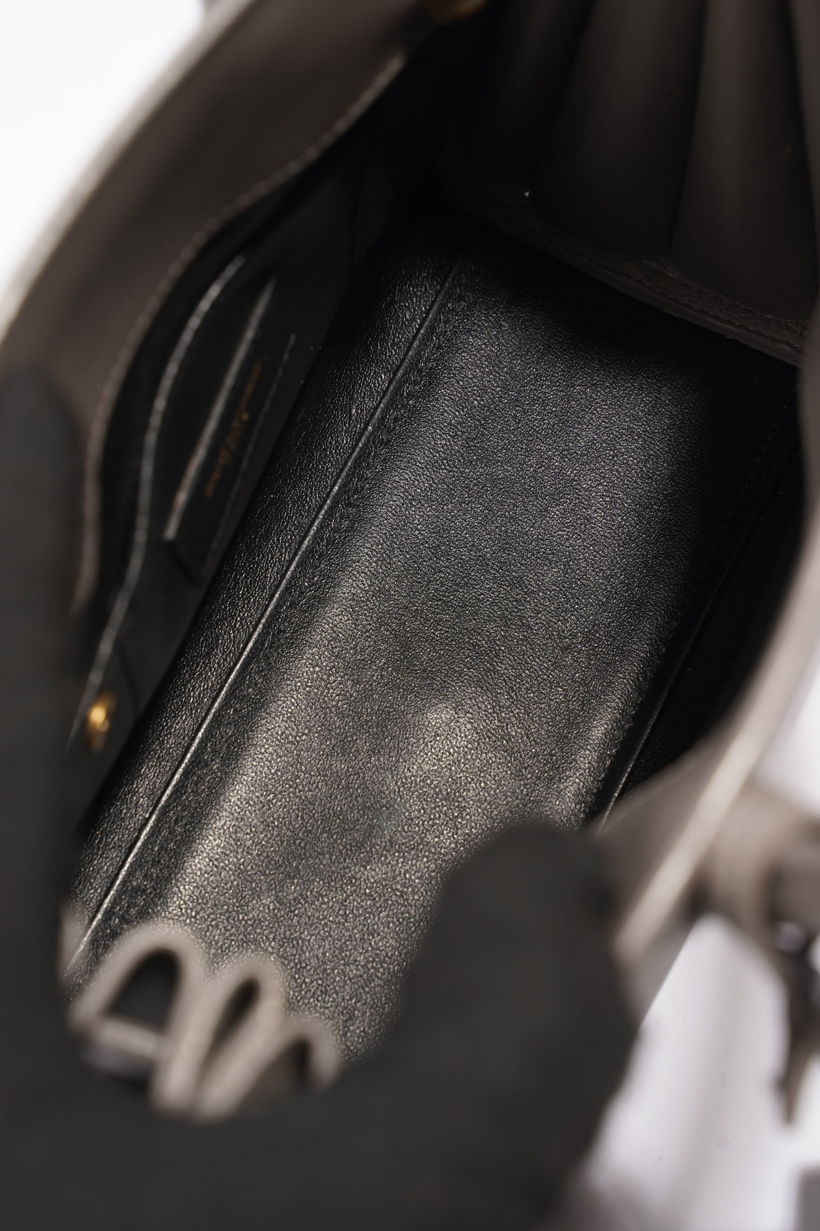 Saint Laurent Sac De Jour Grey Leather Nano