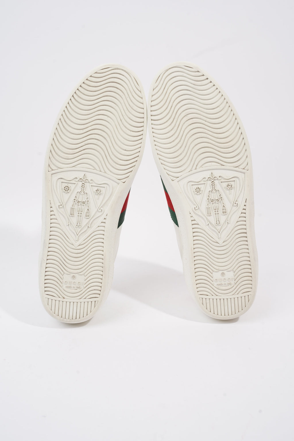 Gucci Ace Embroidered Bee White / Red / Green Leather EU 42 UK 8