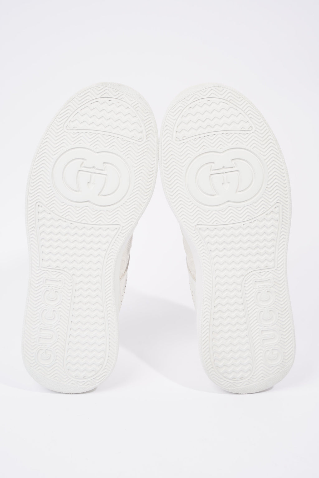 Gucci GG Embossed White Leather EU 38 UK 5