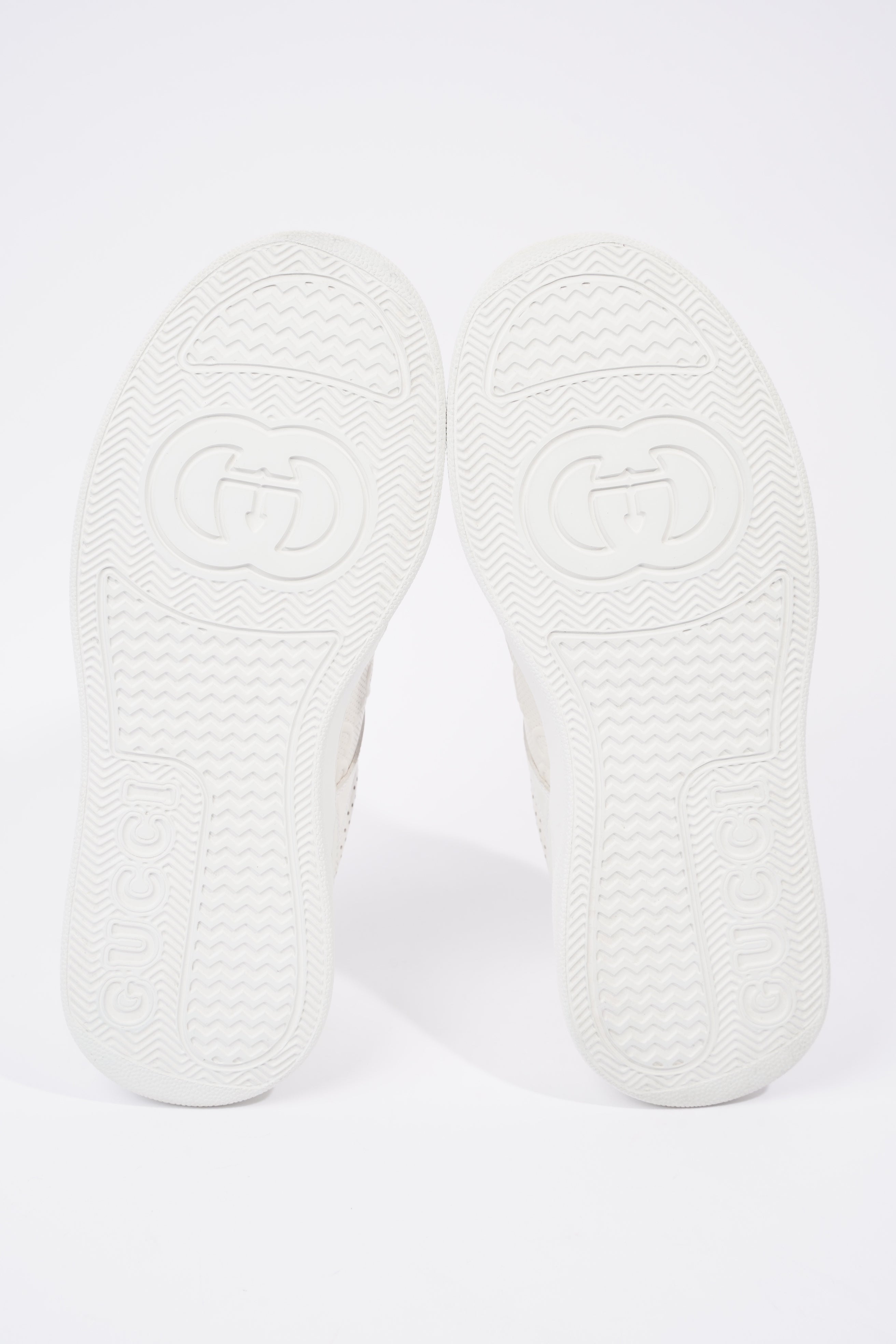 Gucci GG Embossed White Leather EU 38 UK 5