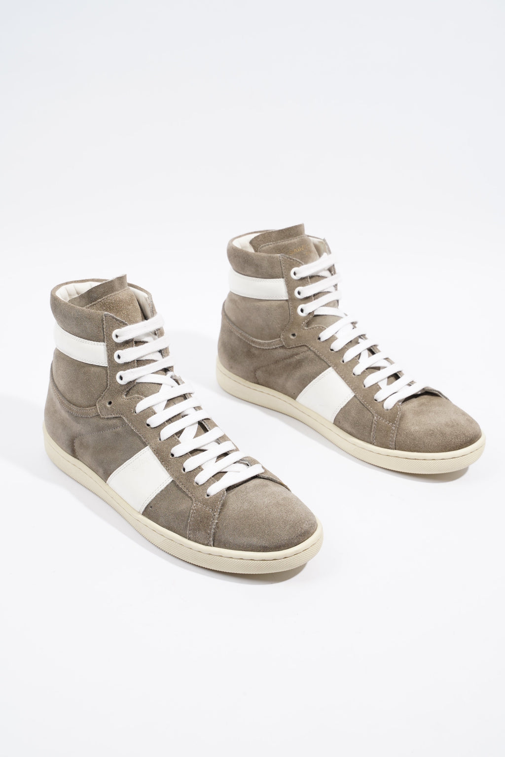 Saint Laurent Court Classic Grey / White Suede EU 38.5 UK 5.5