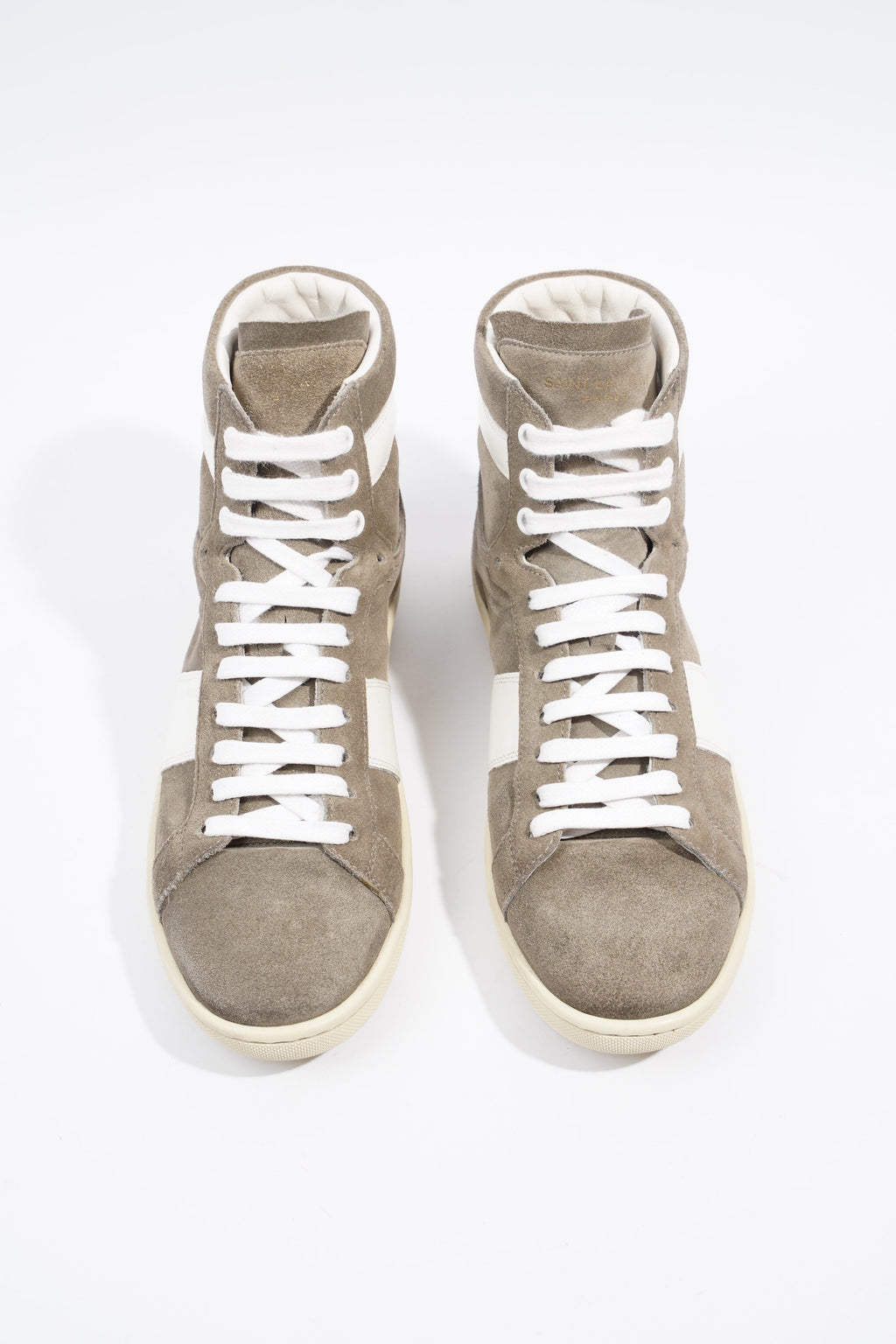 Saint Laurent Court Classic Grey / White Suede EU 38.5 UK 5.5
