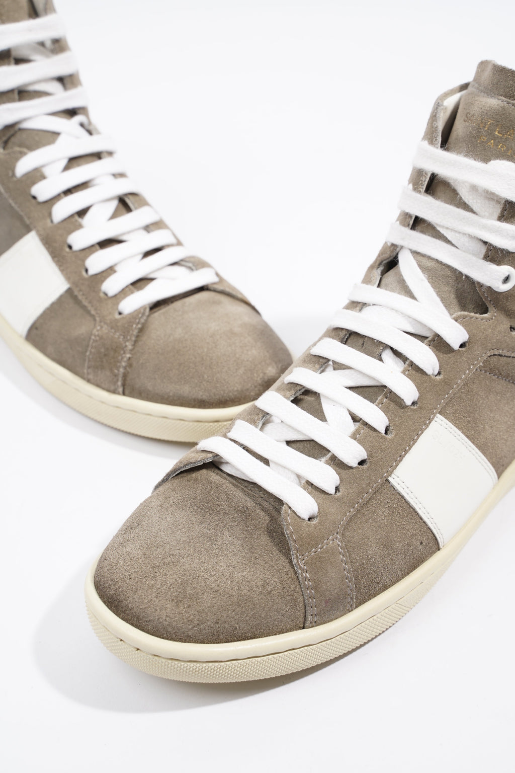 Saint Laurent Court Classic Grey / White Suede EU 38.5 UK 5.5