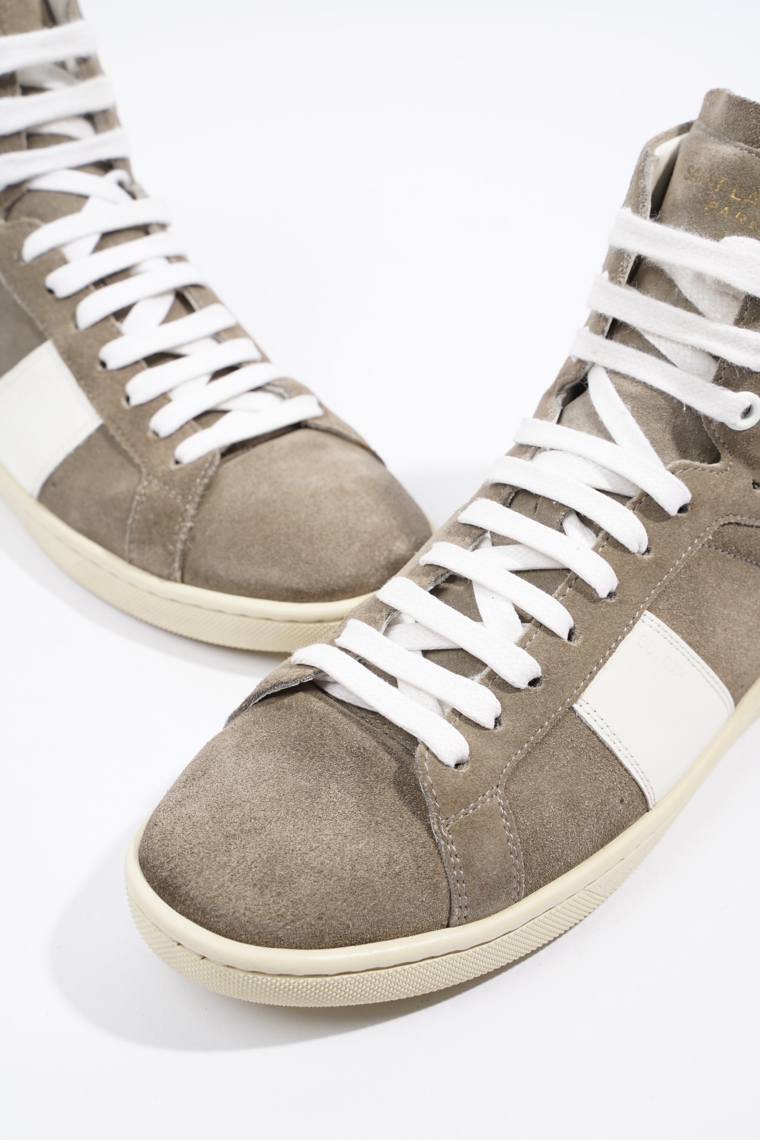 Saint Laurent Court Classic Grey / White Suede EU 38.5 UK 5.5