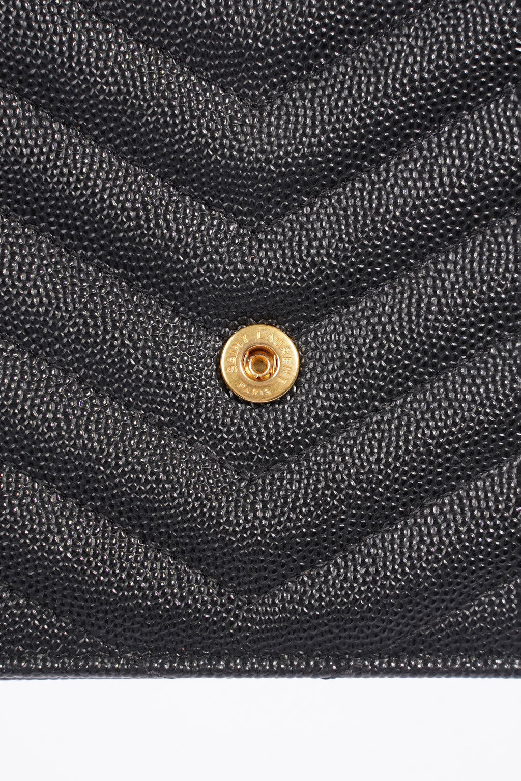 Saint Laurent Cassandra Chain Wallet Black Canvas One Size