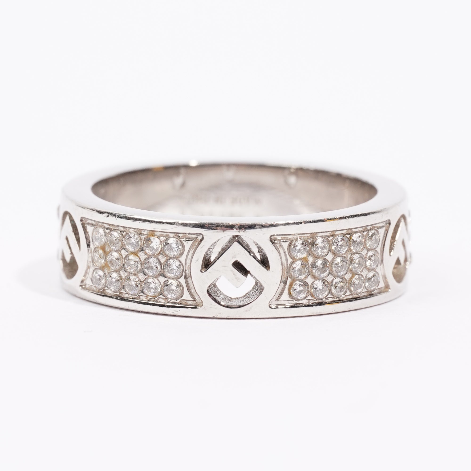 Fendi F Is Fendi Ring Silver Base Metal Medium