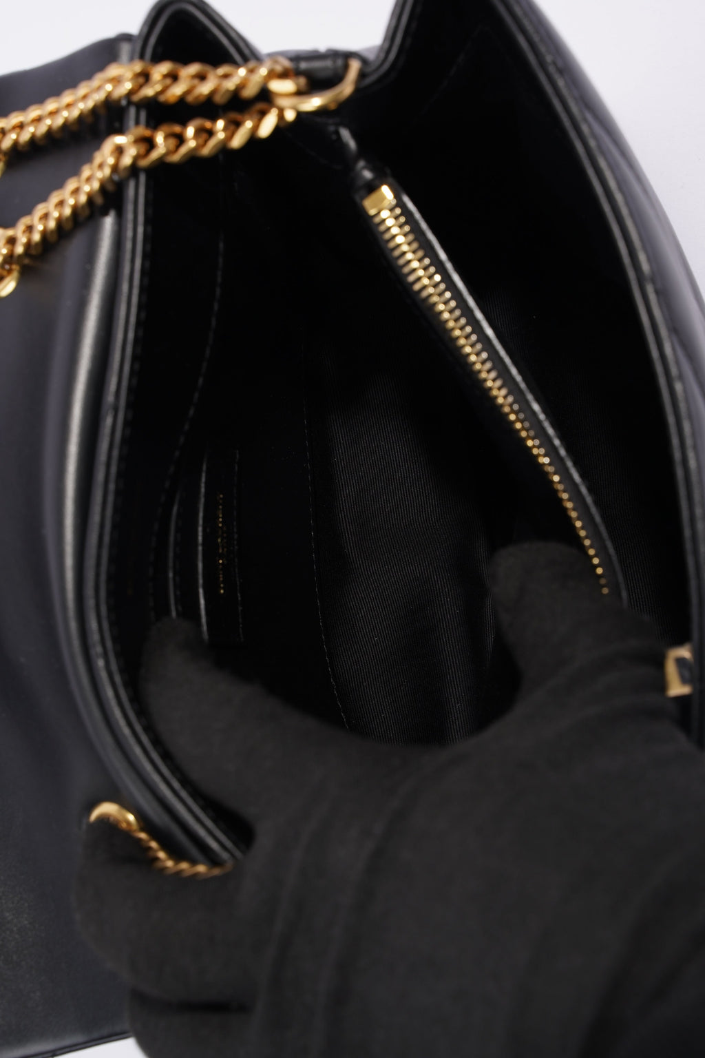 Saint Laurent Lou Lou Black Leather Small