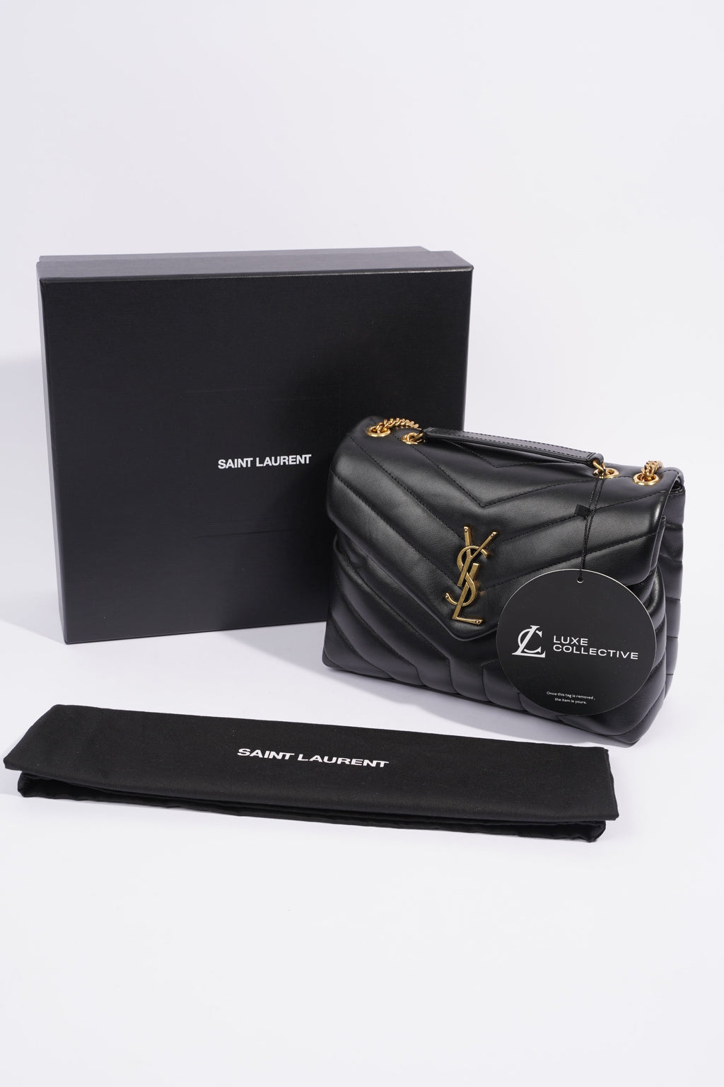 Saint Laurent Lou Lou Black Leather Small