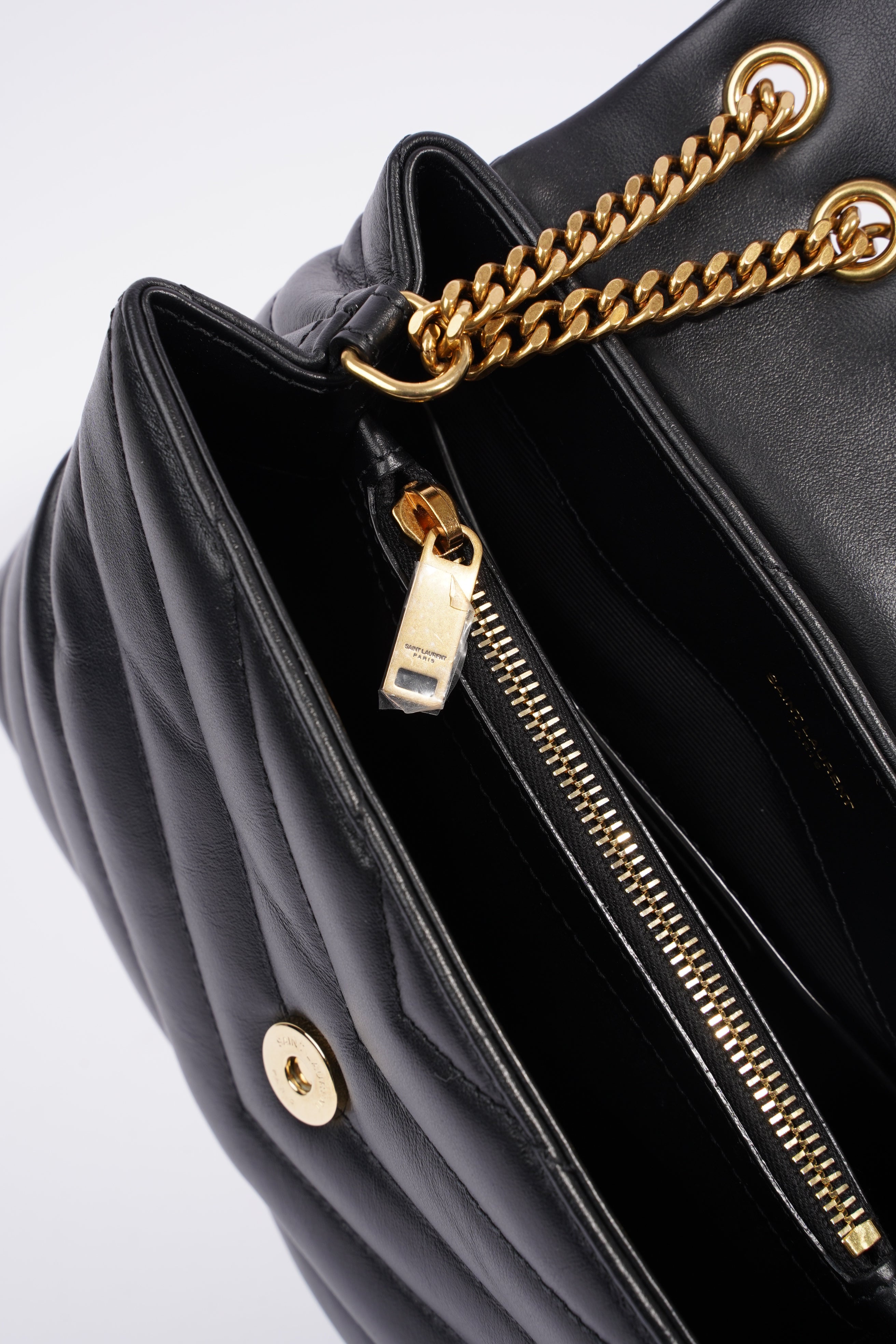 Saint Laurent Lou Lou Black Leather Small