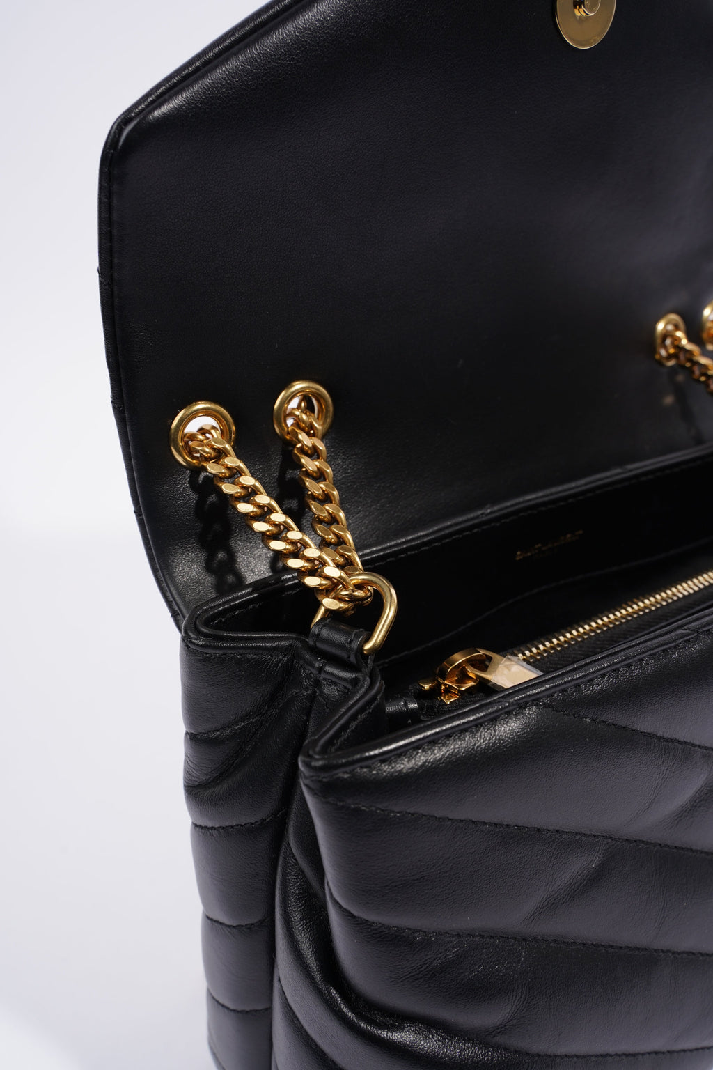 Saint Laurent Lou Lou Black Leather Small