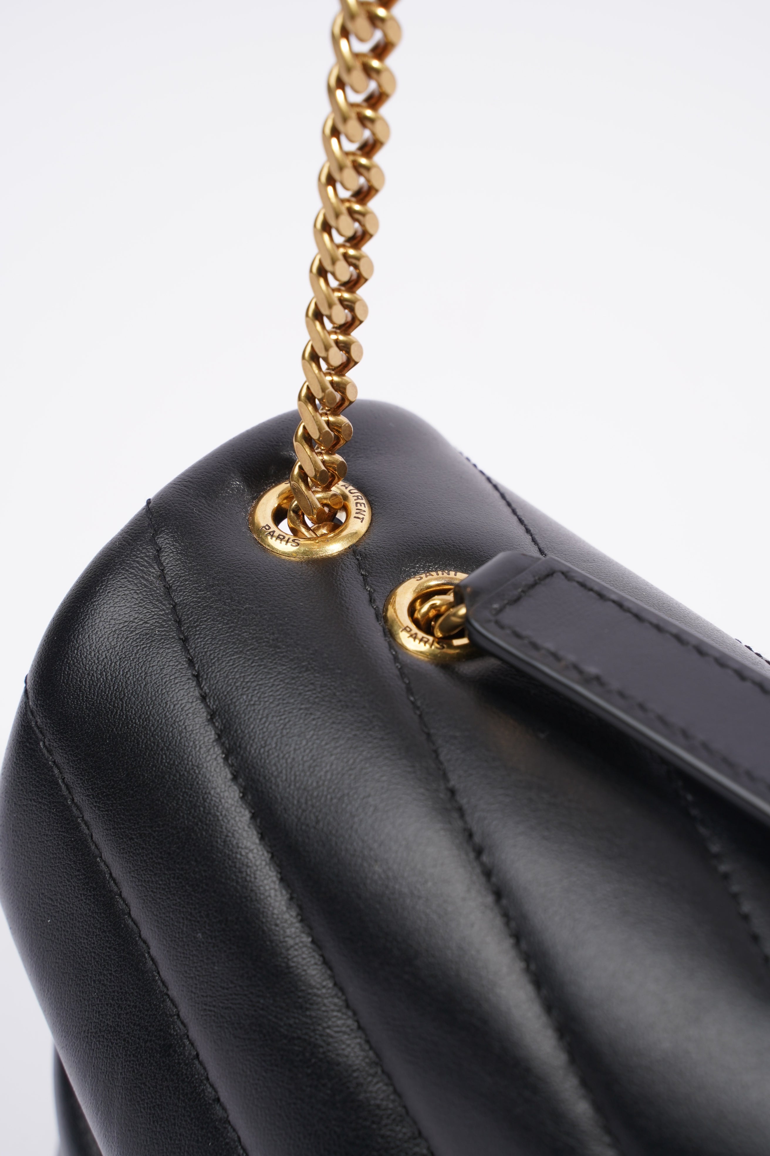 Saint Laurent Lou Lou Black Leather Small