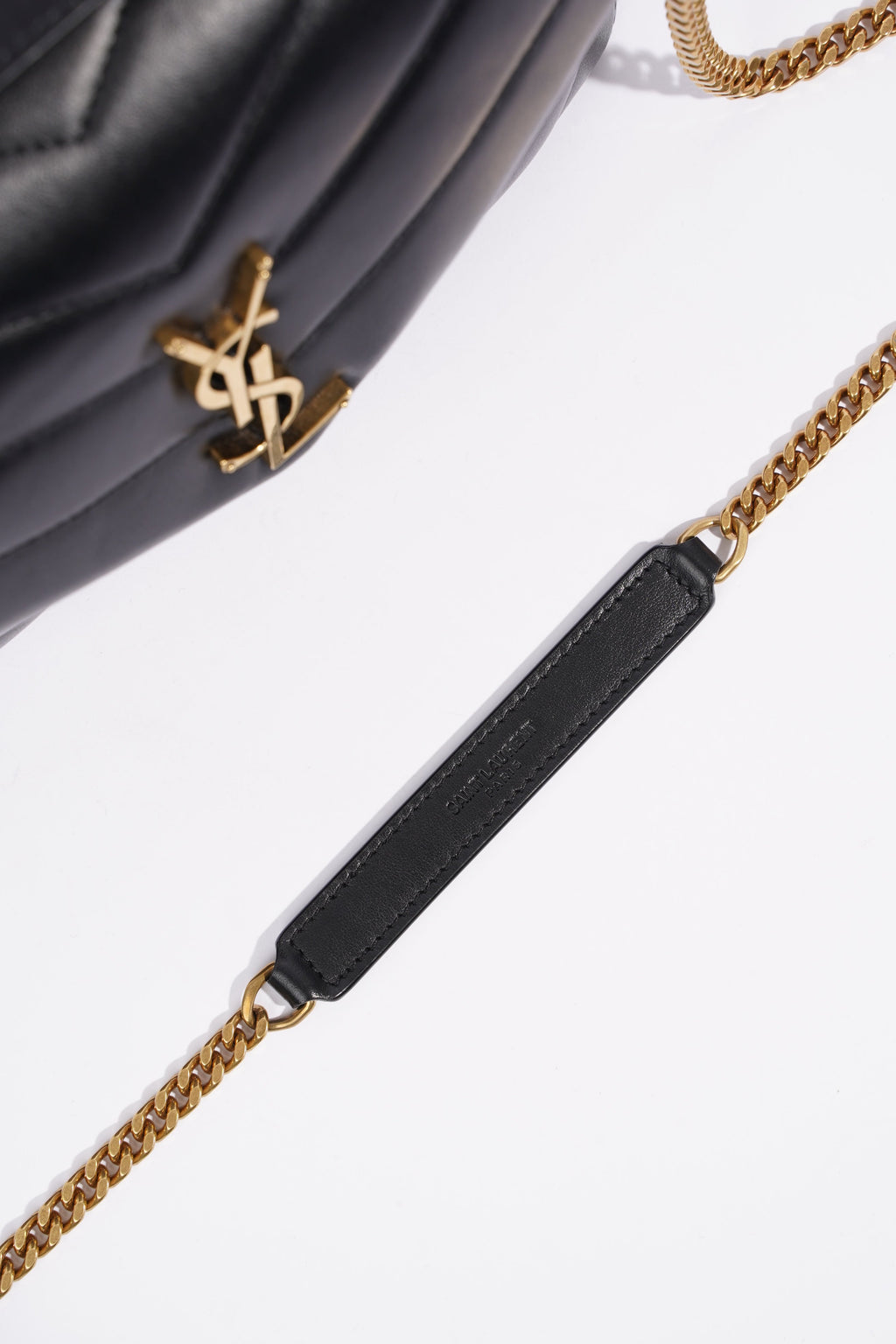 Saint Laurent Lou Lou Black Leather Small