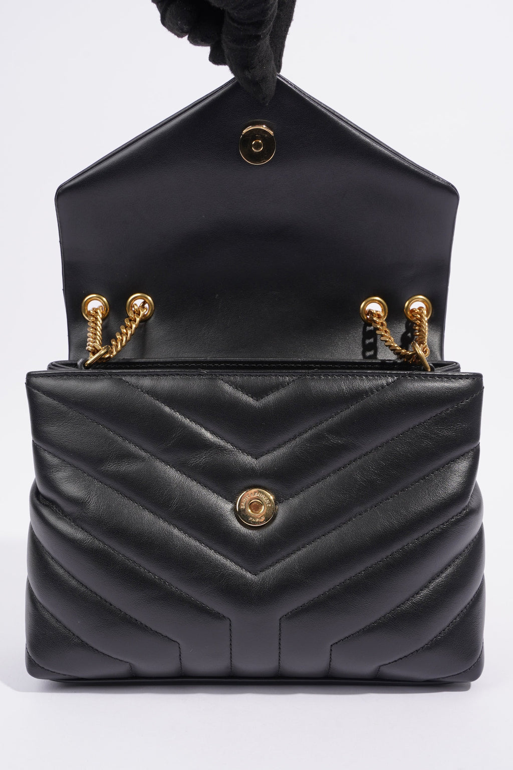 Saint Laurent Lou Lou Black Leather Small