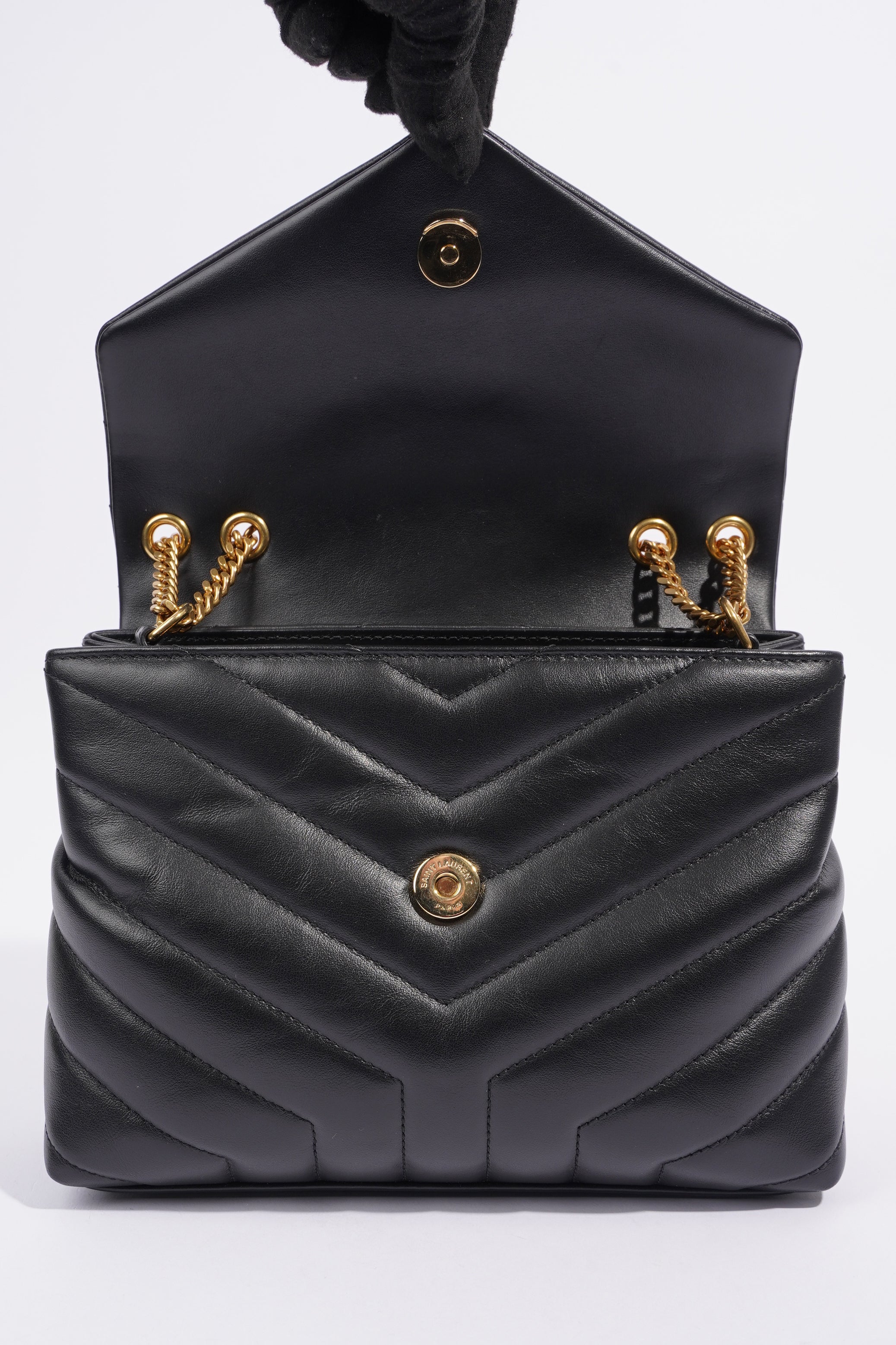 Saint Laurent Lou Lou Black Leather Small