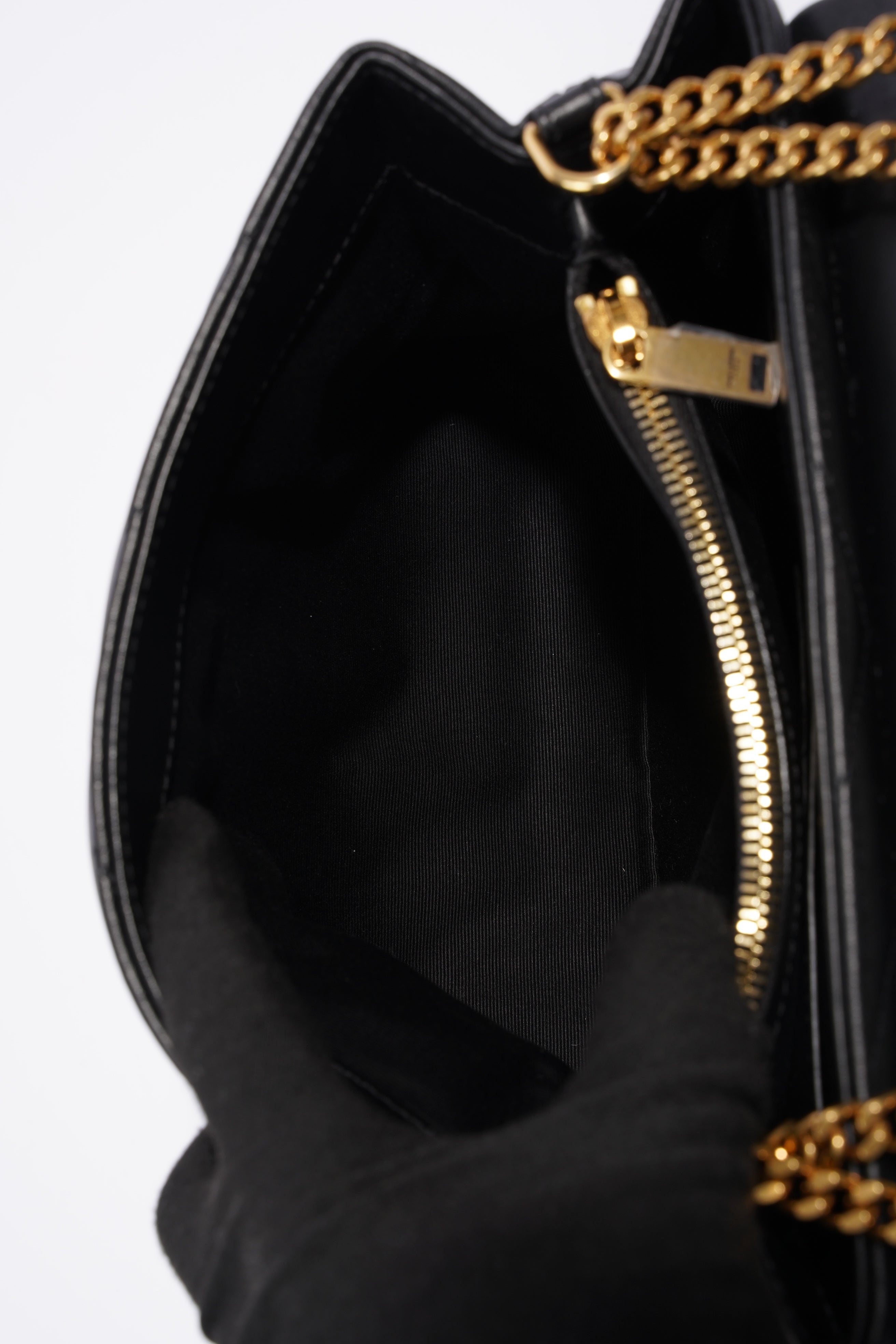Saint Laurent Lou Lou Black Leather Small