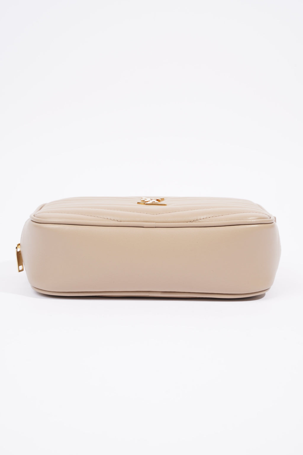 Saint Laurent Lou Quilted Camera Bag Dark Beige Matelasse Leather Mini