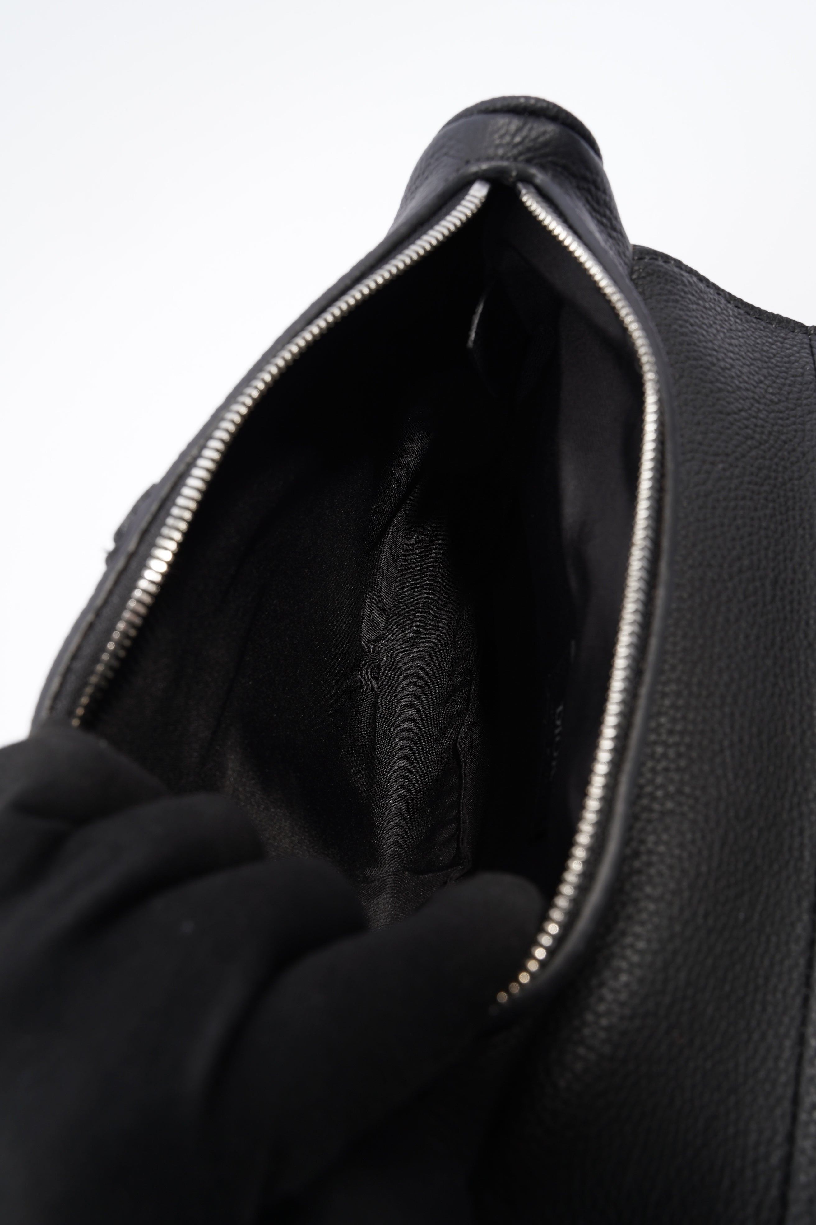 Christian Dior Saddle Black Grained Leather