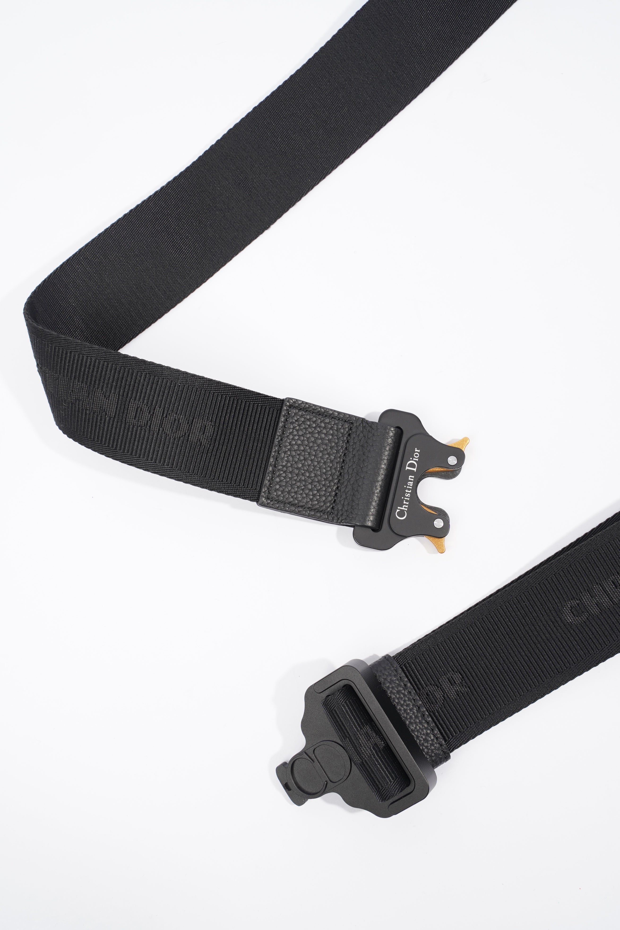 Christian Dior Saddle Black Grained Leather