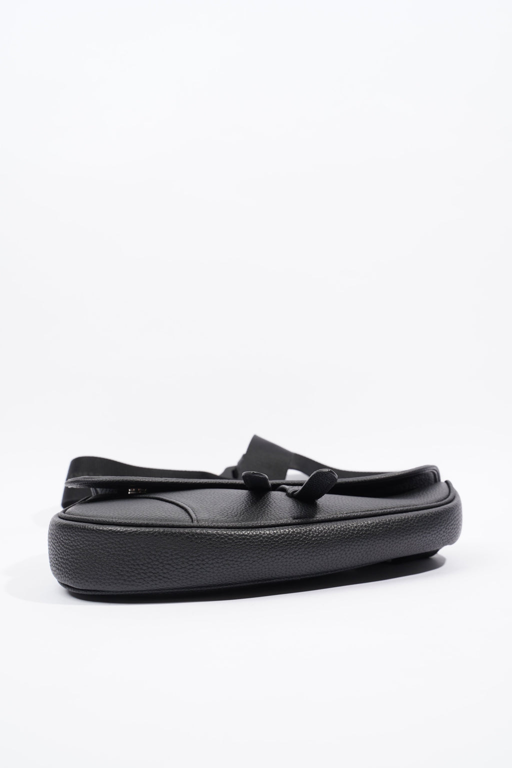 Christian Dior Saddle Black Grained Leather