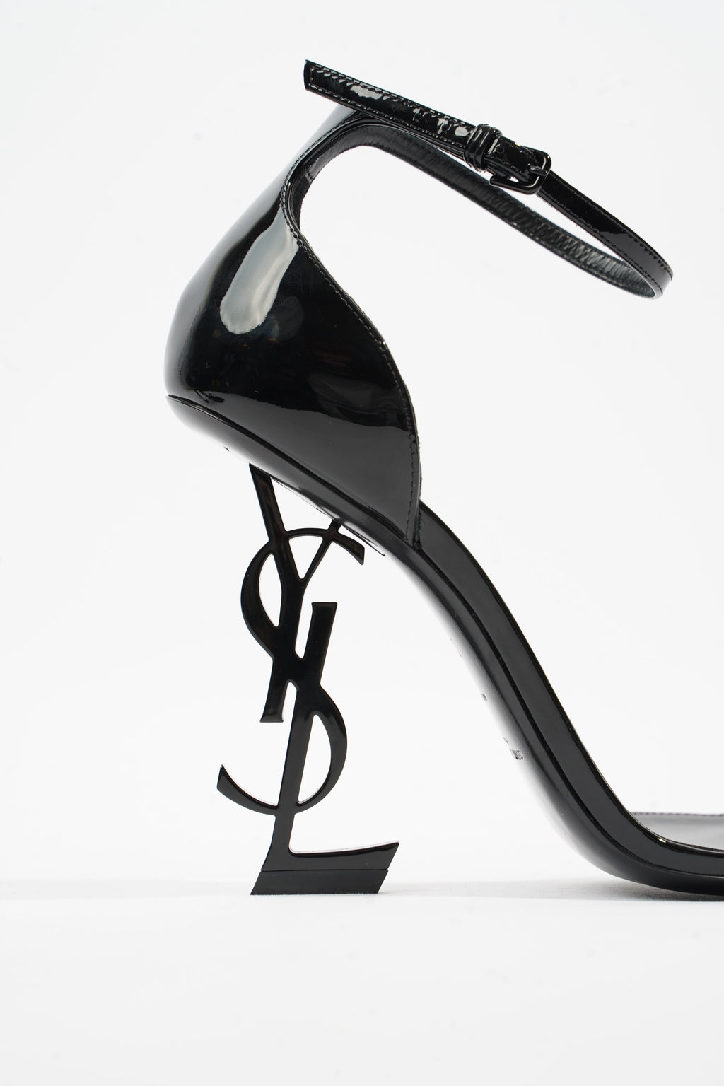 Saint Laurent Opyum Sandal 110 Black Patent Leather EU 38 UK 5