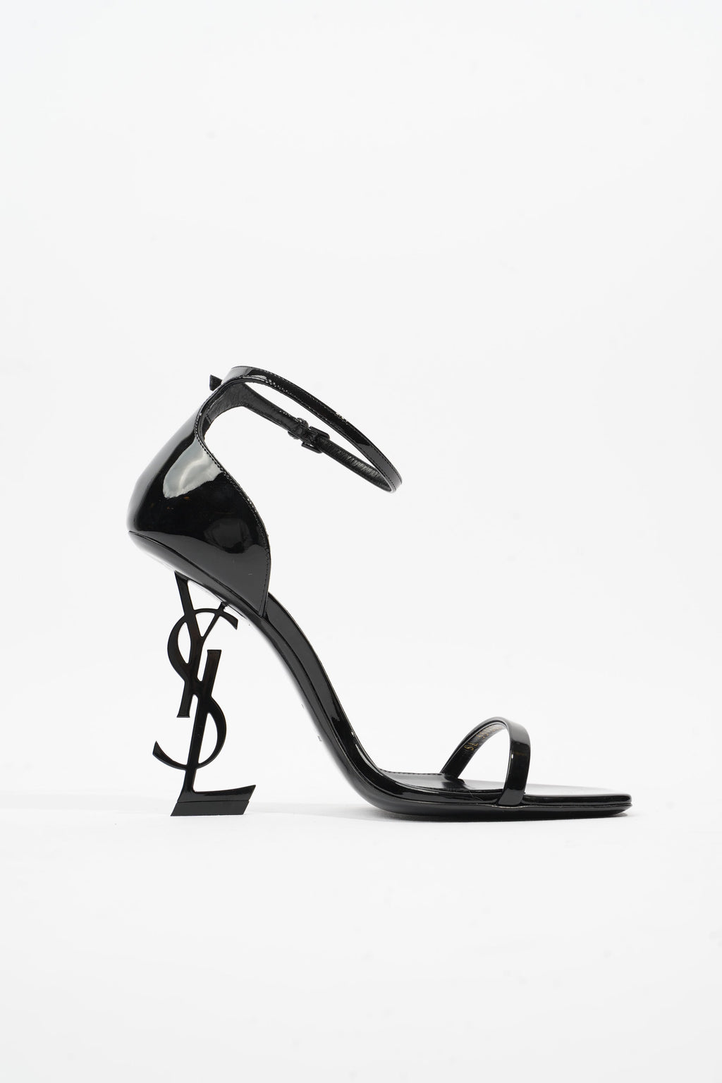 Saint Laurent Opyum Sandal 110 Black Patent Leather EU 38 UK 5