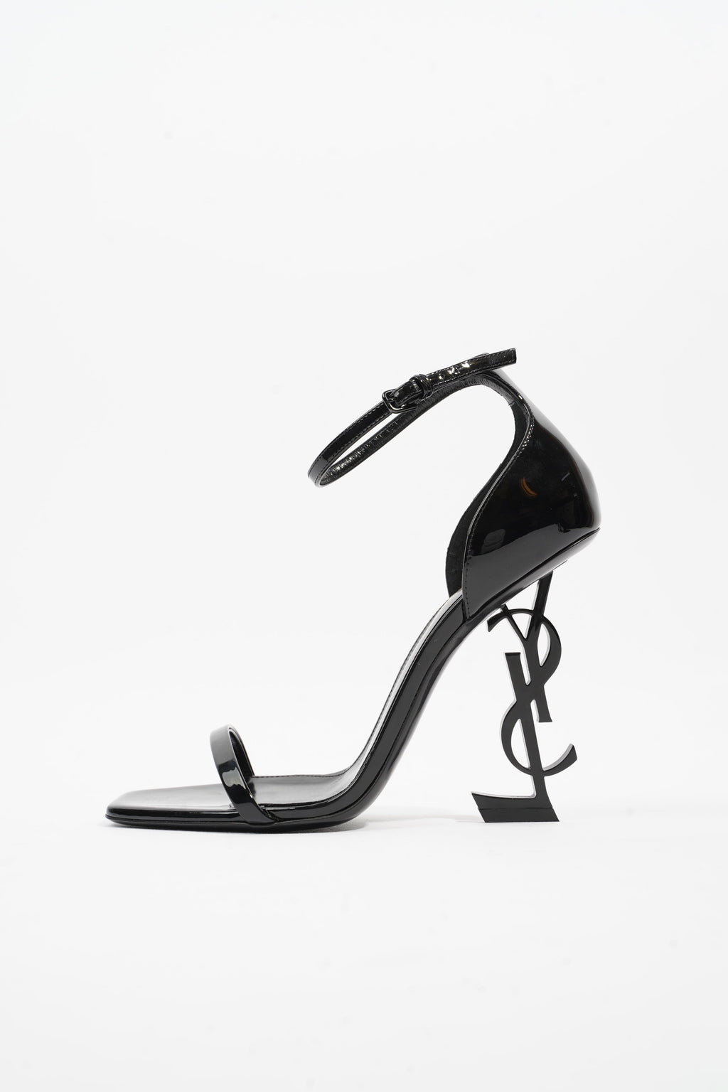 Saint Laurent Opyum Sandal 110 Black Patent Leather EU 38 UK 5