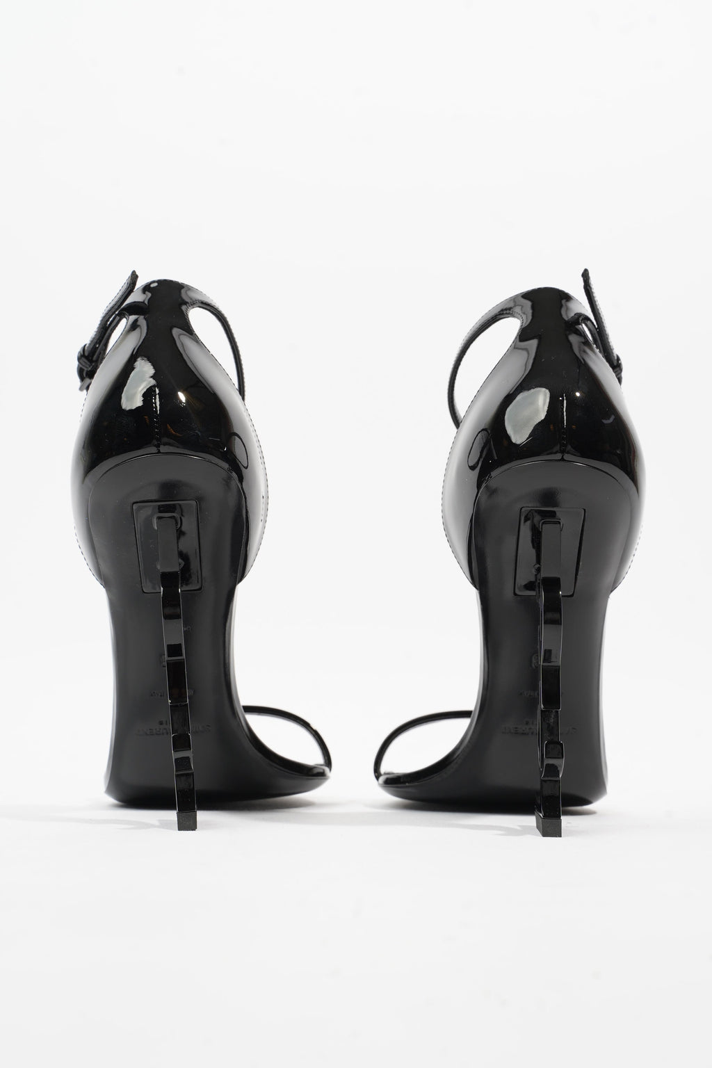 Saint Laurent Opyum Sandal 110 Black Patent Leather EU 38 UK 5