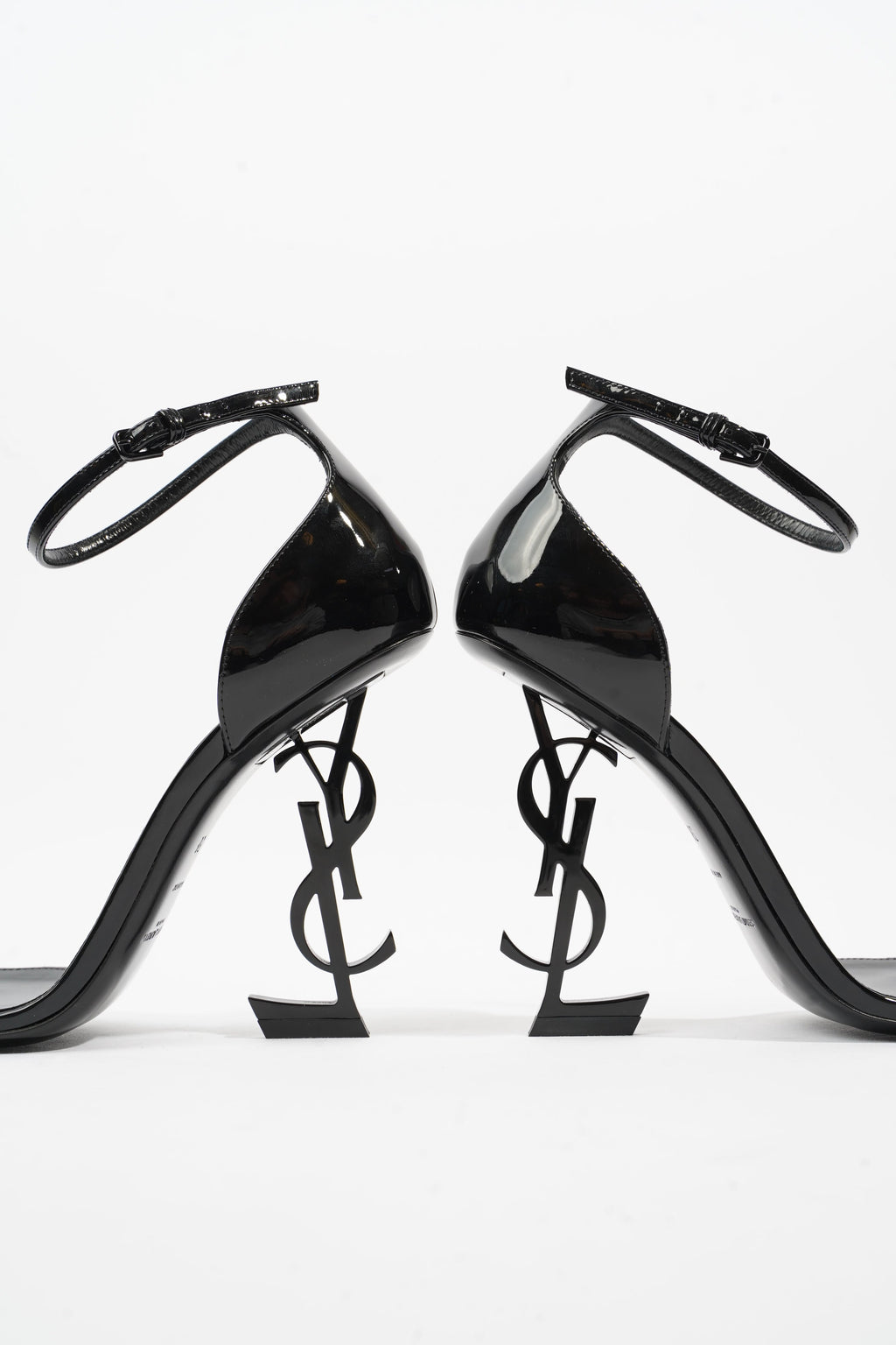 Saint Laurent Opyum Sandal 110 Black Patent Leather EU 38 UK 5