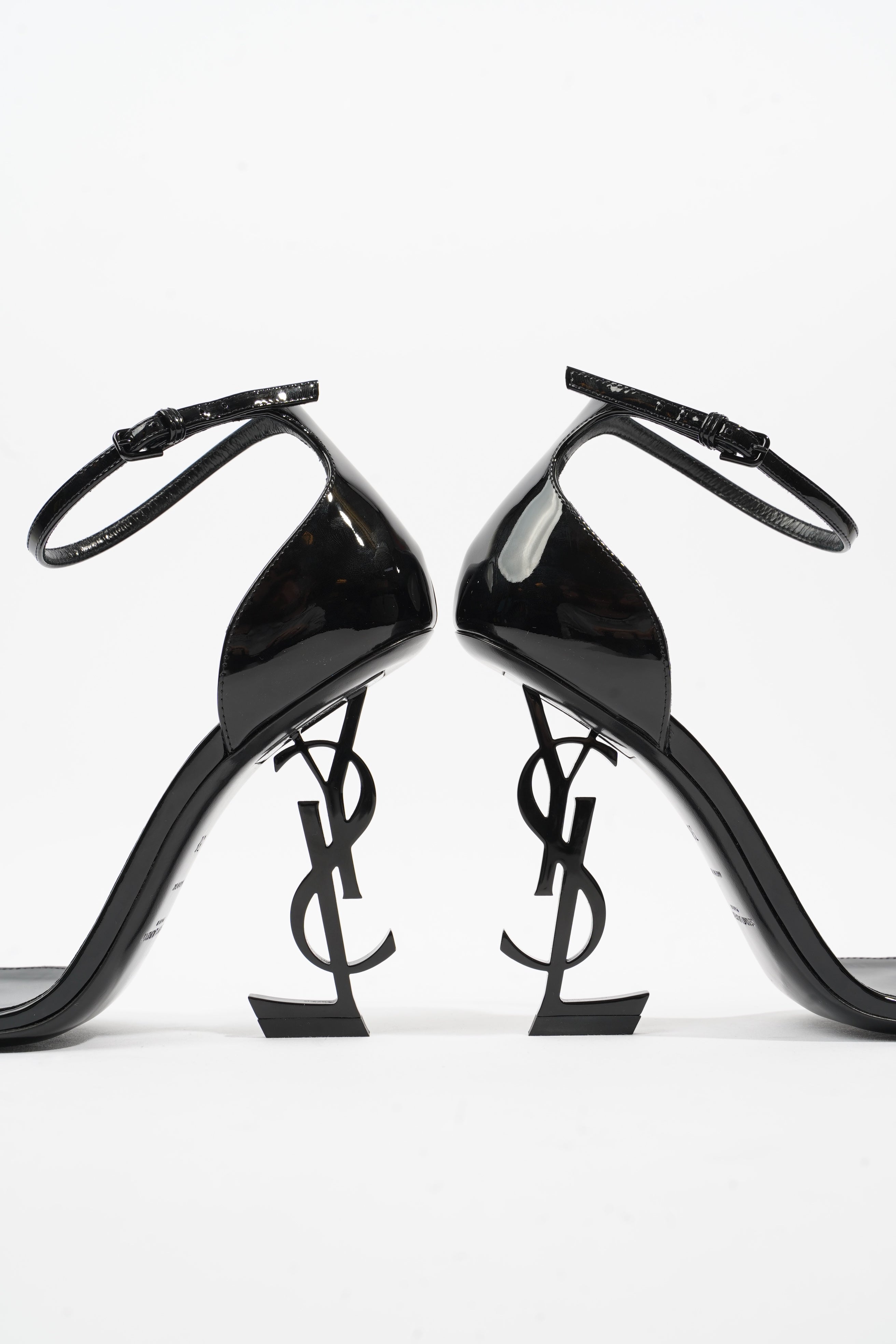 Saint Laurent Opyum Sandal 110 Black Patent Leather EU 38 UK 5