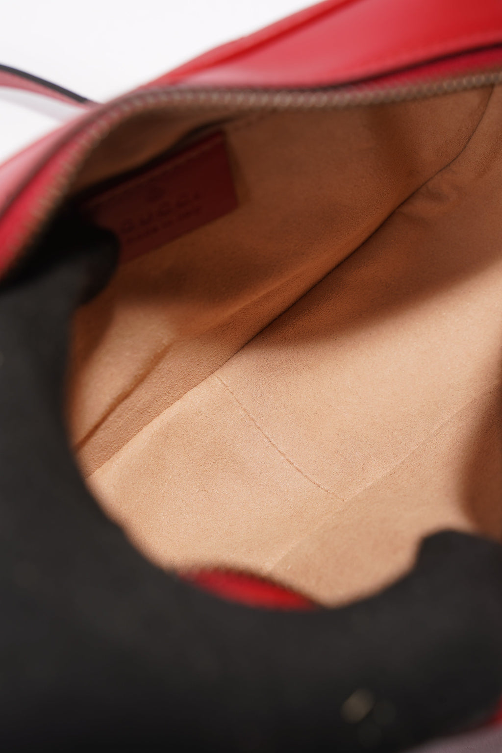 Gucci Marmont Zip Red Matelasse Leather Mini