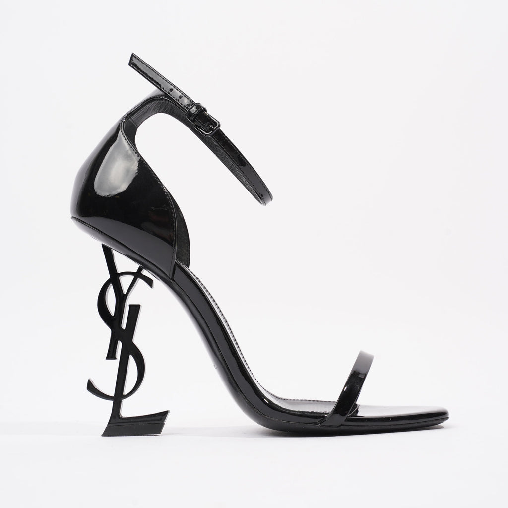 Saint Laurent Opyum Sandal 110 Black Patent Leather EU 37.5 UK 4.5