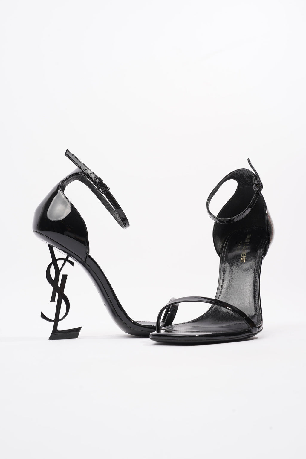 Saint Laurent Opyum Sandal 110 Black Patent Leather EU 37.5 UK 4.5