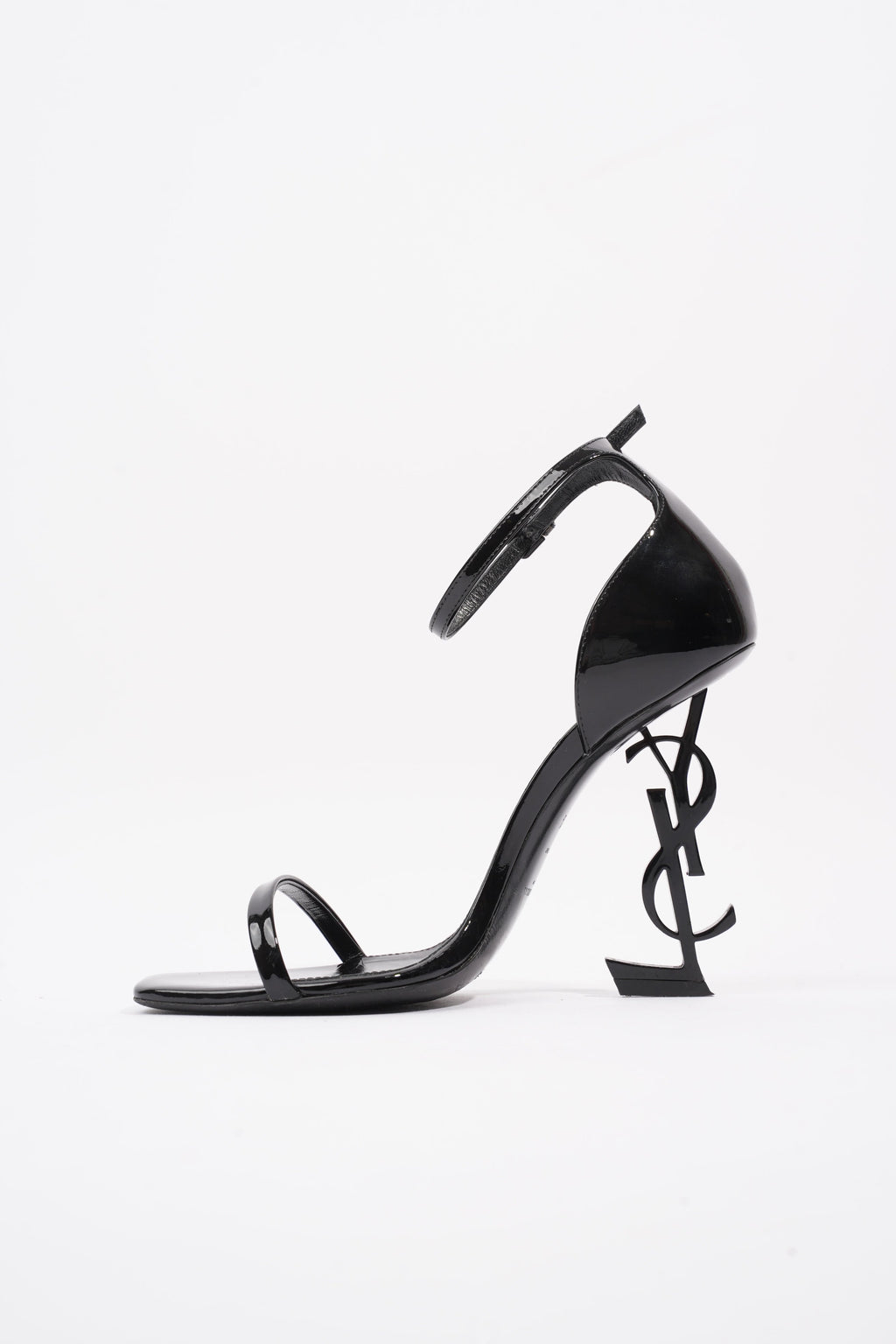 Saint Laurent Opyum Sandal 110 Black Patent Leather EU 37.5 UK 4.5