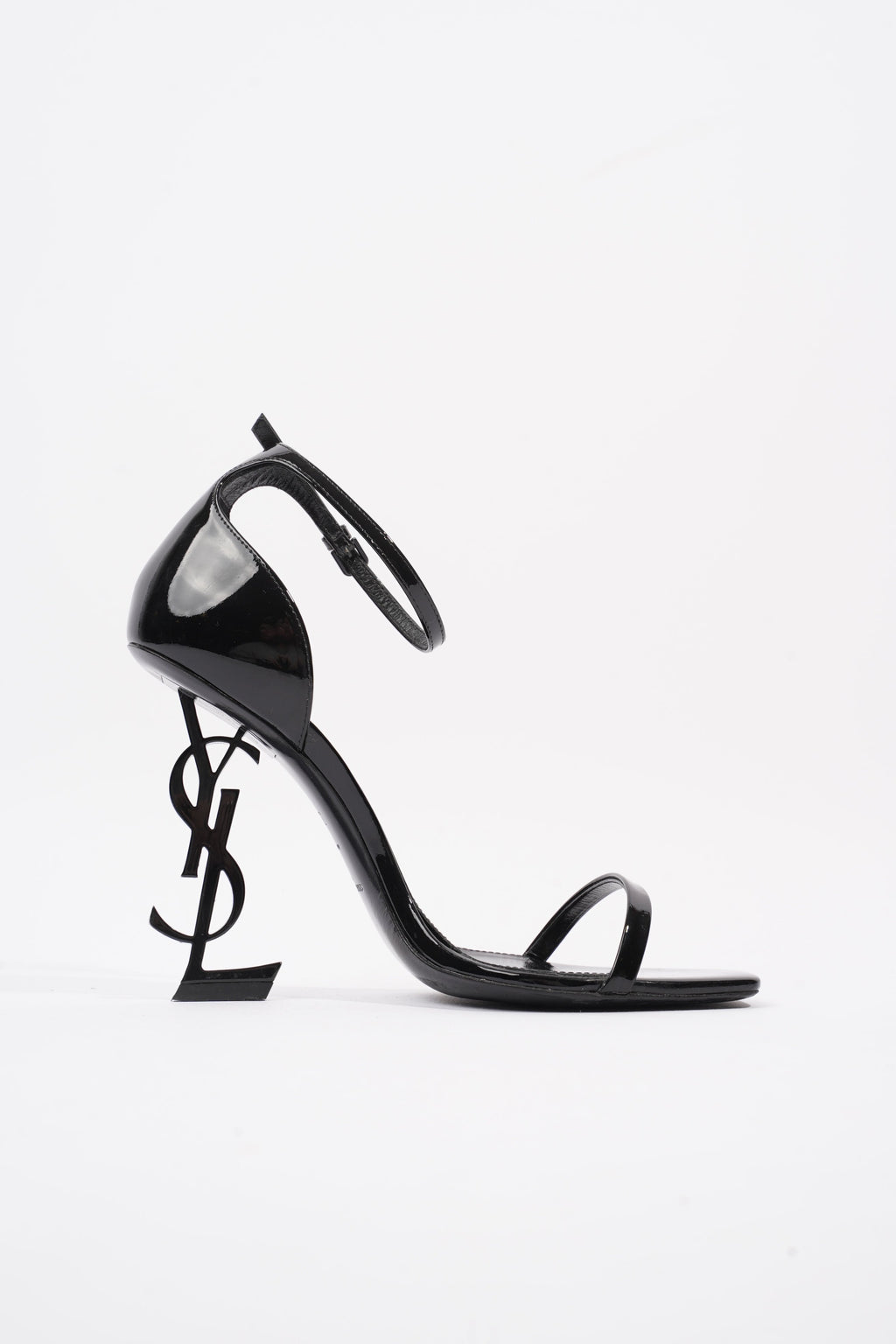 Saint Laurent Opyum Sandal 110 Black Patent Leather EU 37.5 UK 4.5