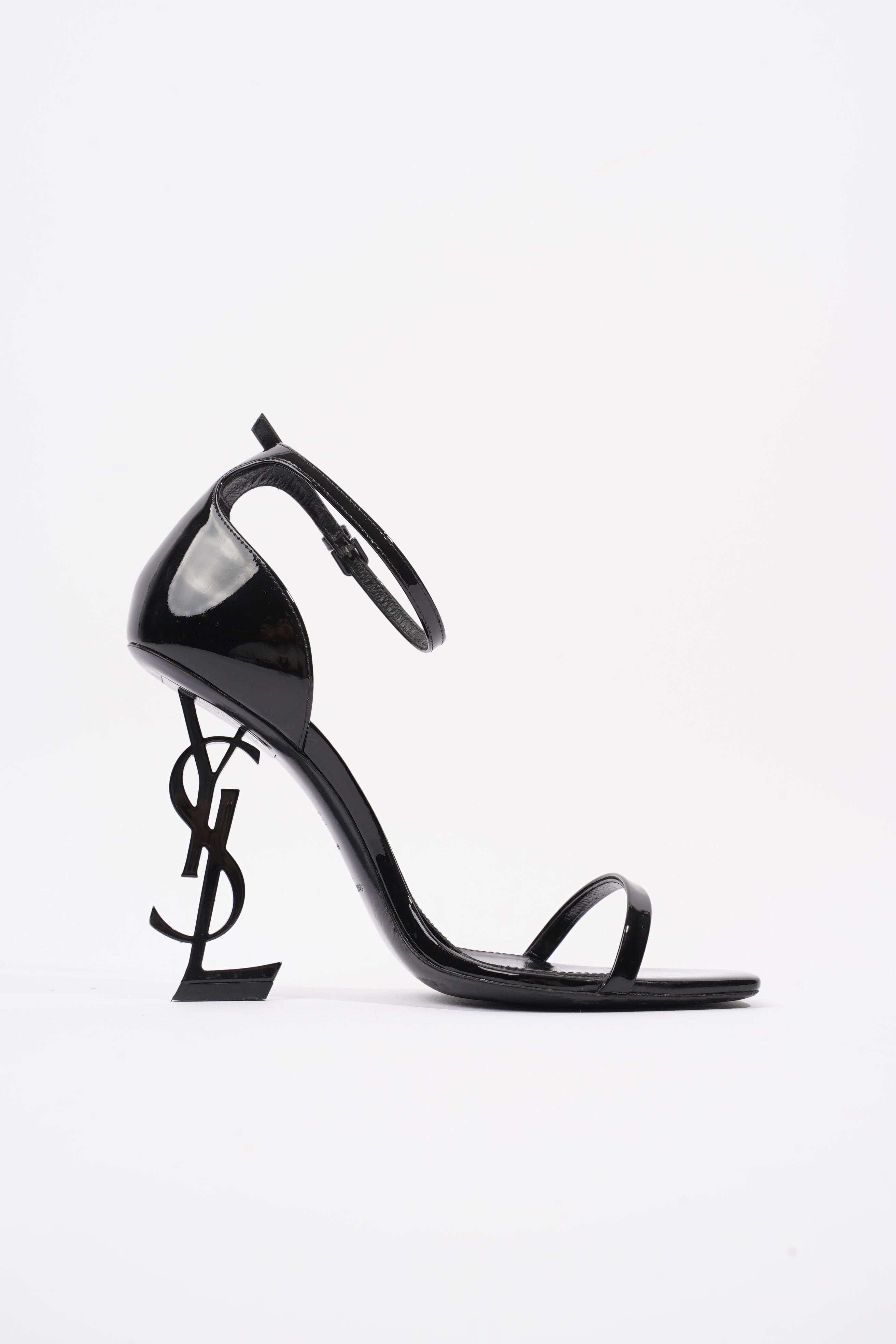 Saint Laurent Opyum Sandal 110 Black Patent Leather EU 37.5 UK 4.5