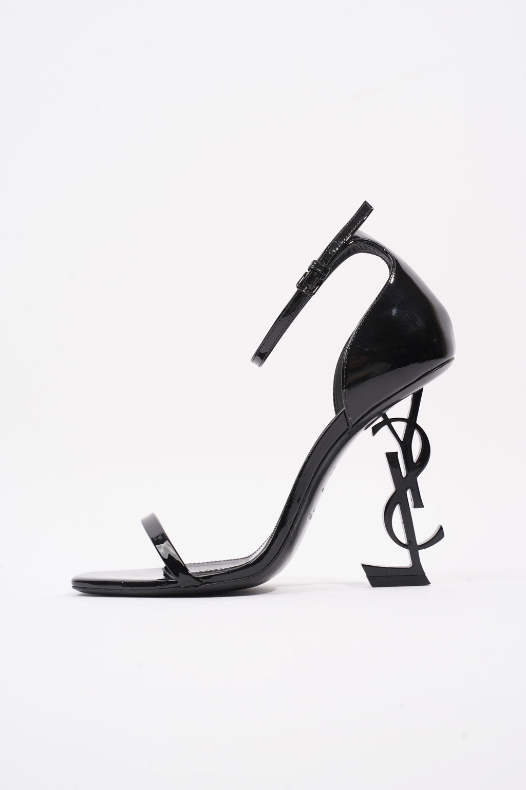 Saint Laurent Opyum Sandal 110 Black Patent Leather EU 37.5 UK 4.5