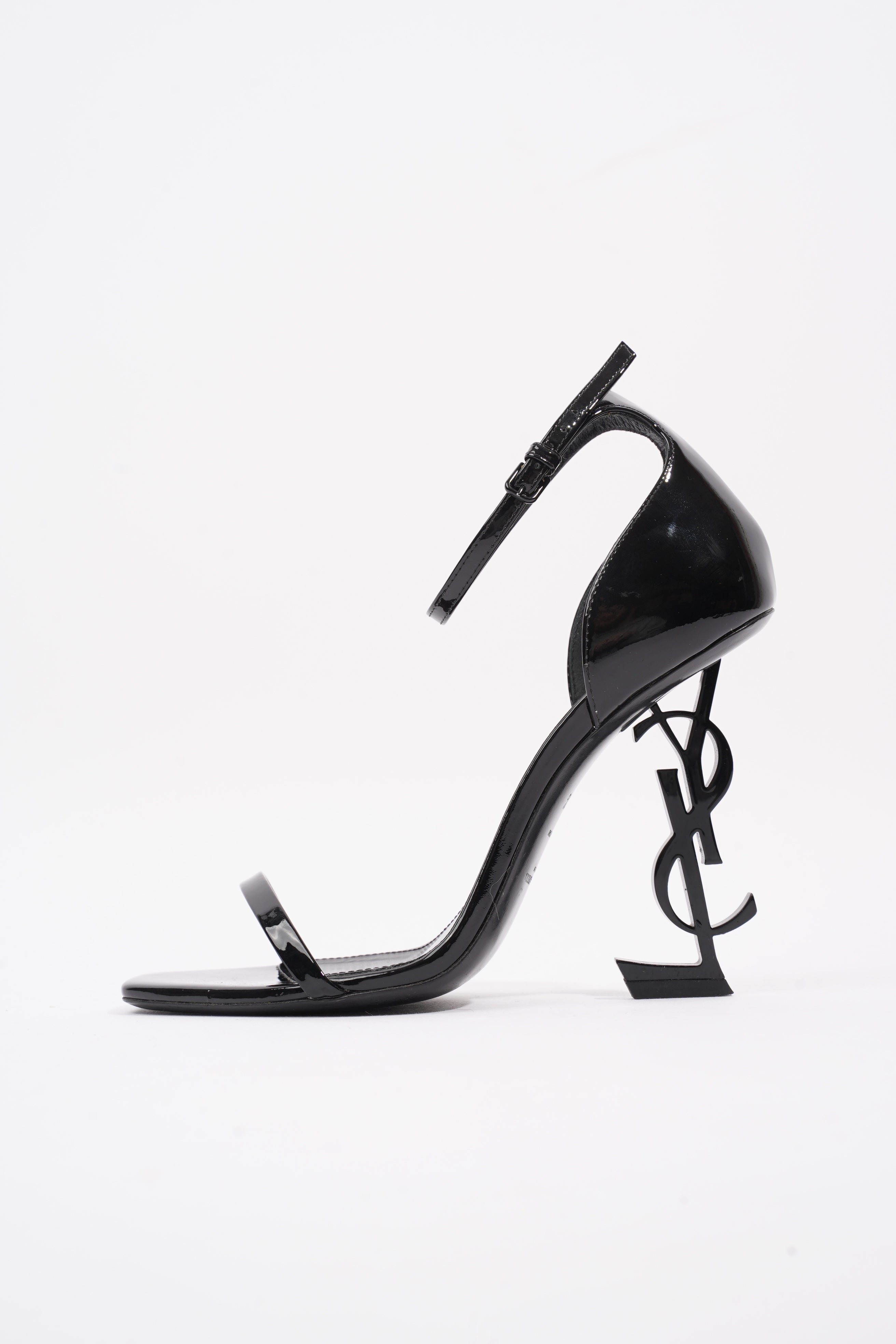 Saint Laurent Opyum Sandal 110 Black Patent Leather EU 37.5 UK 4.5