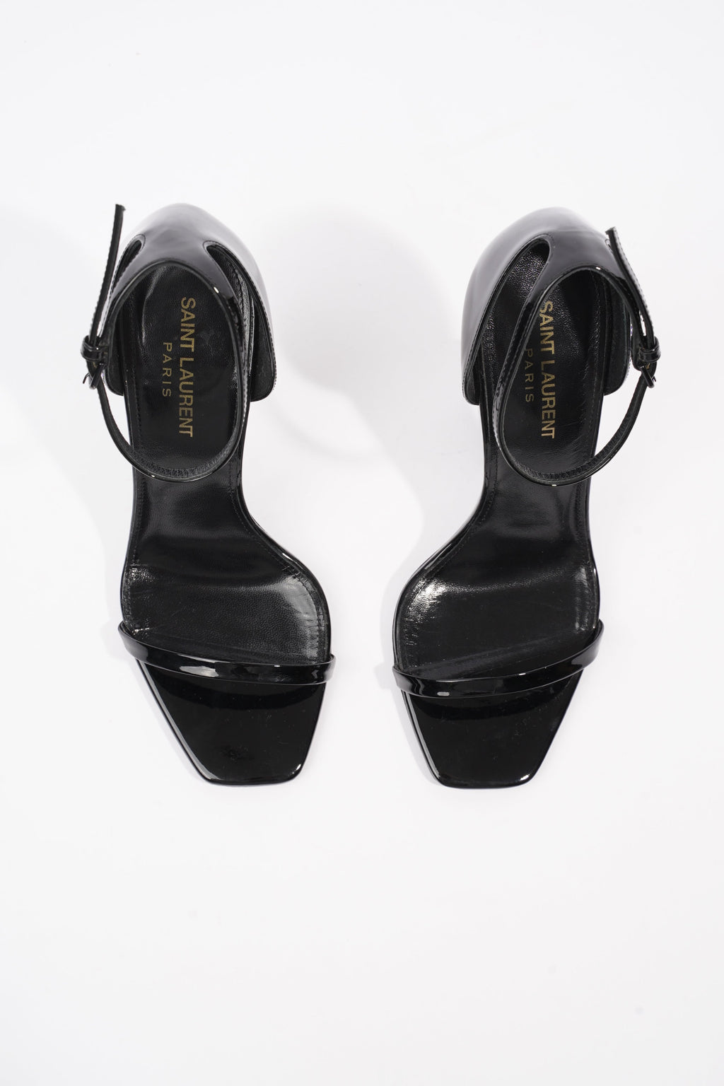Saint Laurent Opyum Sandal 110 Black Patent Leather EU 37.5 UK 4.5