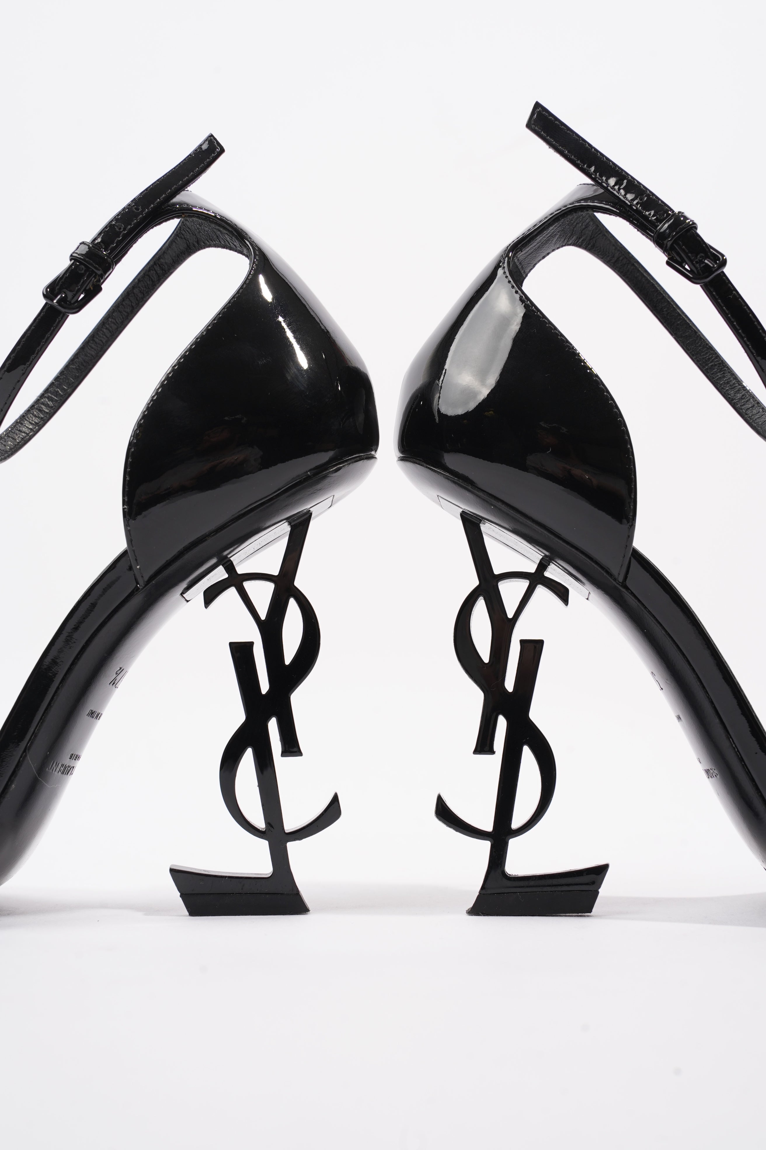 Saint Laurent Opyum Sandal 110 Black Patent Leather EU 37.5 UK 4.5