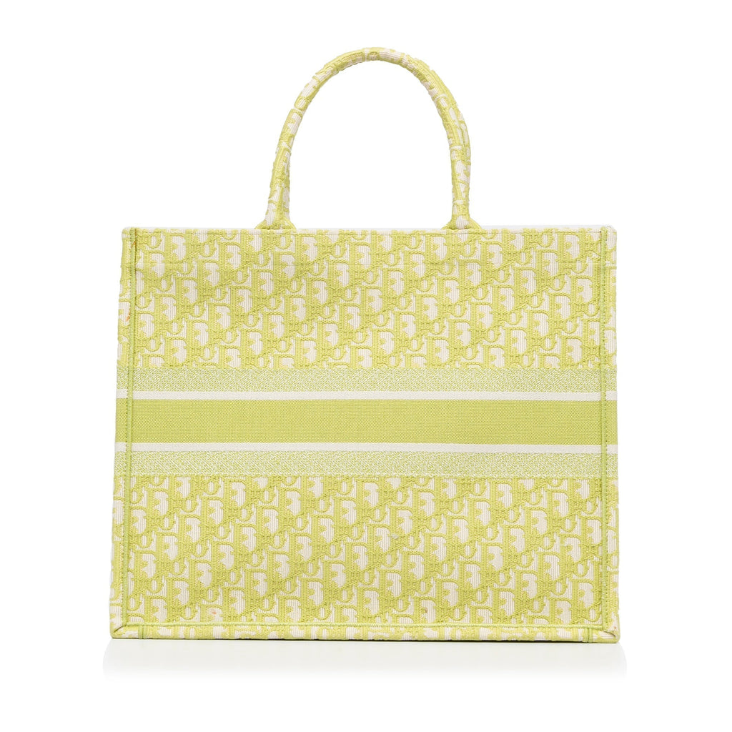 Dior Book Tote Green Oblique Canvas