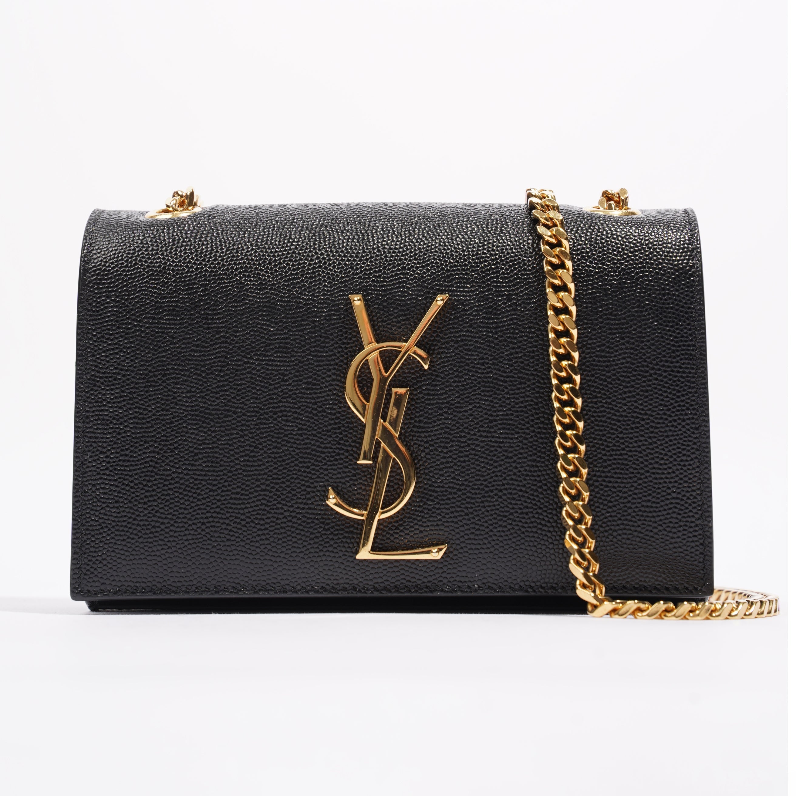 Saint Laurent Kate Black Leather Mini