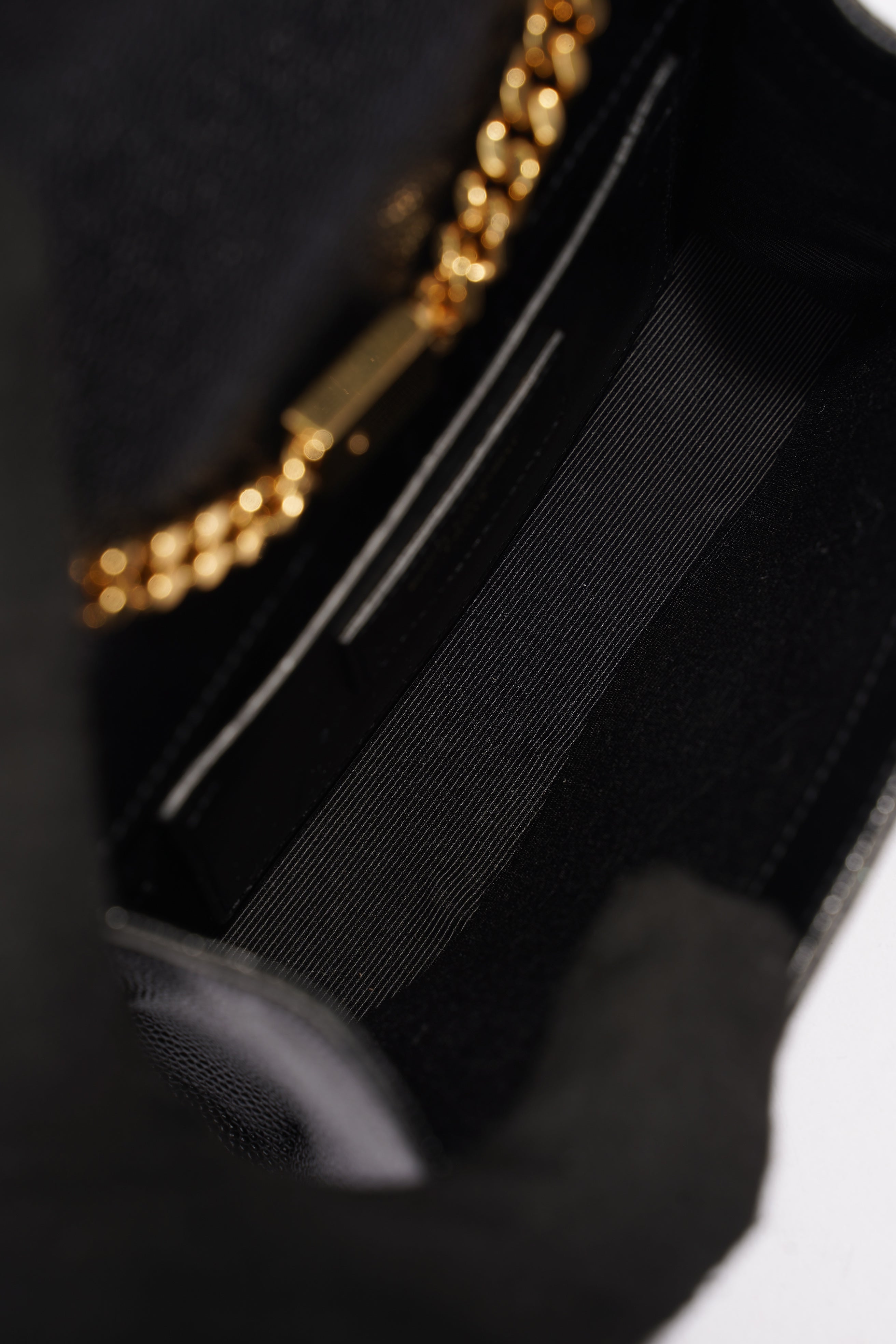 Saint Laurent Kate Black Leather Mini